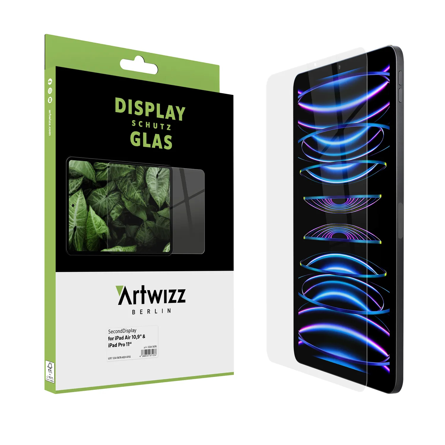 Artwizz SecondDisplay iPad Pro 11 Air 10,9 Panzerglas