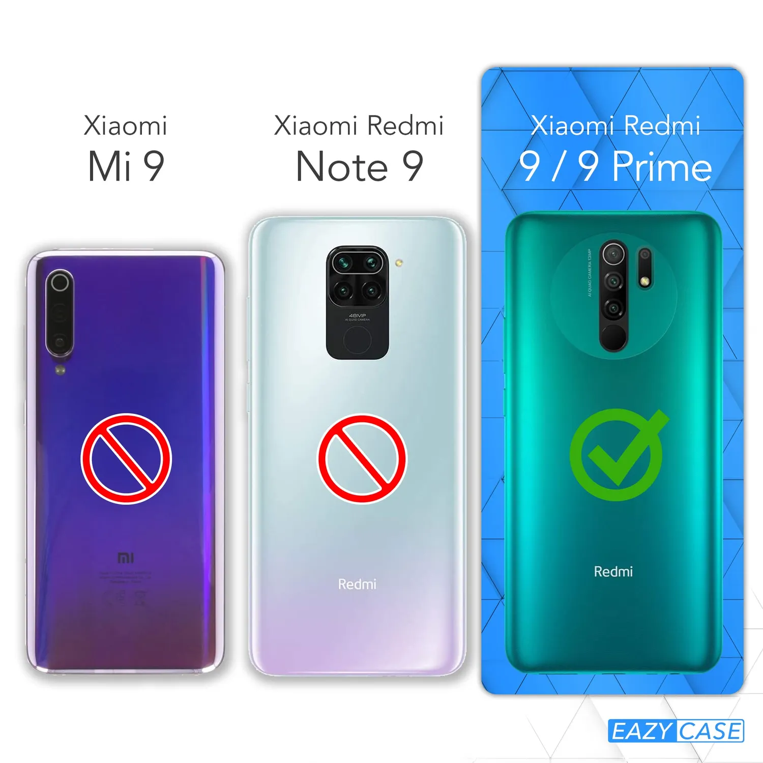 EAZY CASE Redmi 9 Handykette Silikon Anthrazit