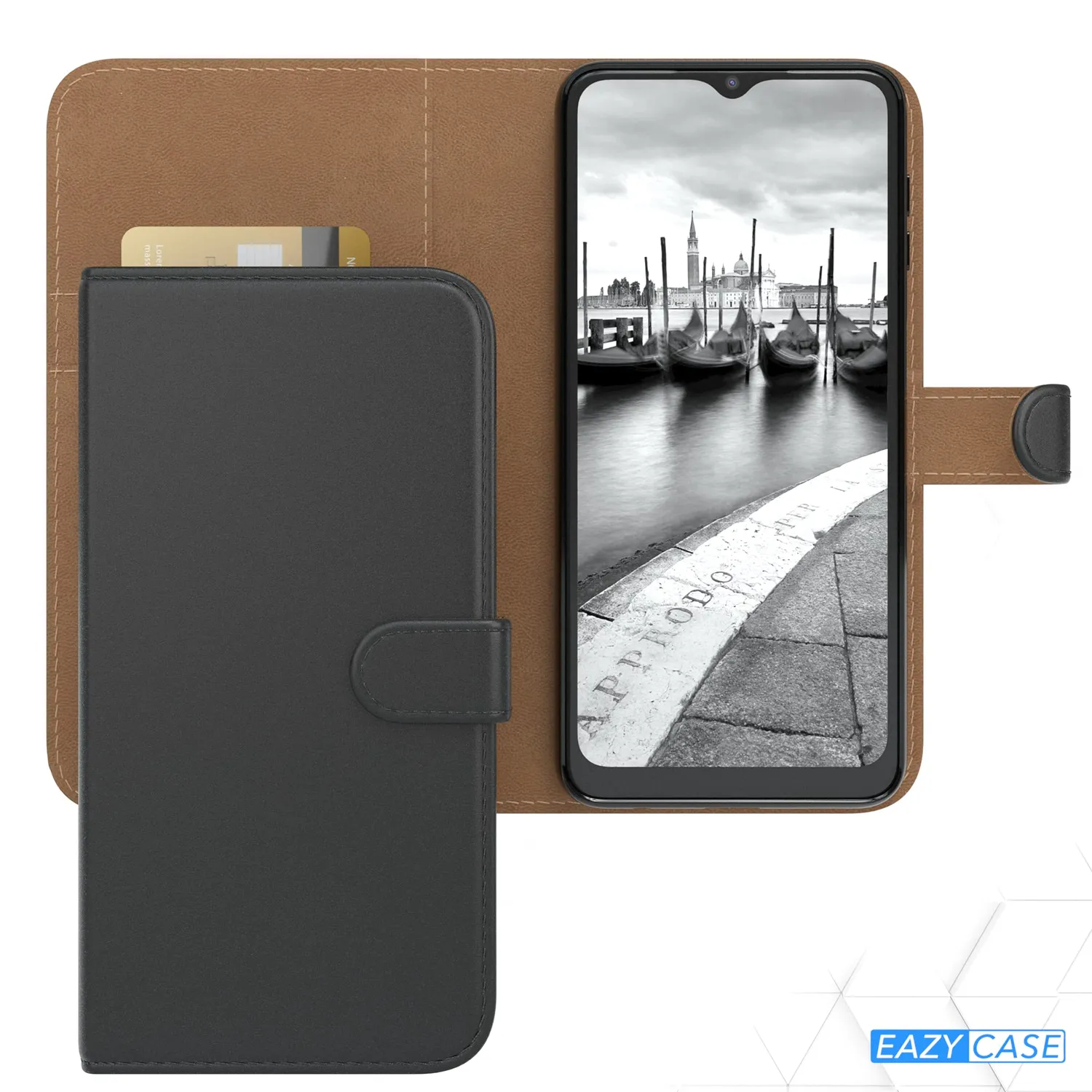 EAZY CASE Galaxy A32 5G Klapphülle Book Schwarz Kunstleder