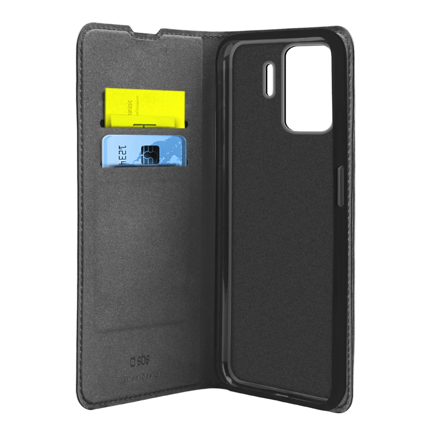 SBS Book Wallet Lite Handyhülle Oppo A94 schwarz Kartenfächer