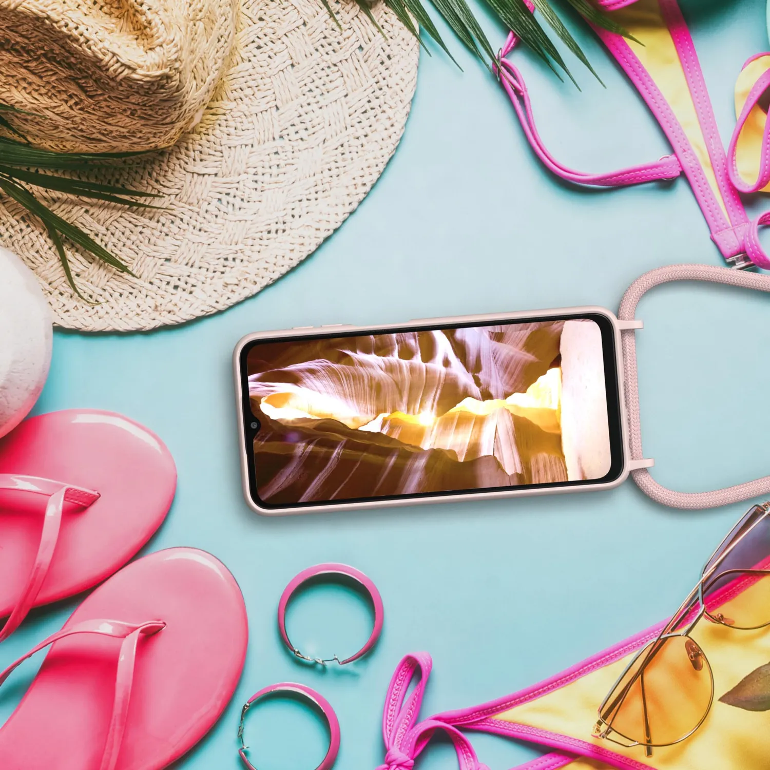 EAZY CASE Premium Galaxy A23 5G Handykette Alt Rosa