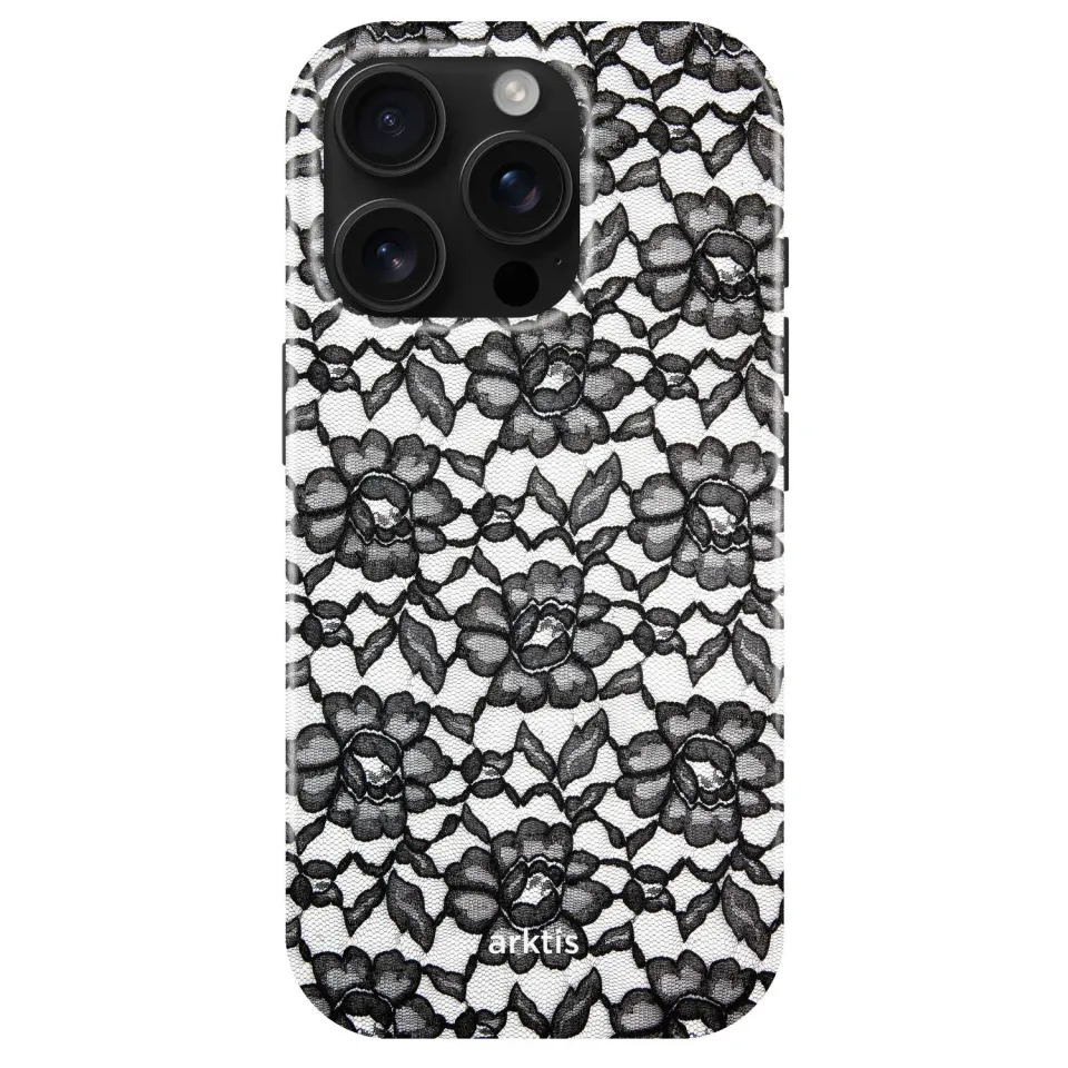 arktis iPhone 14 Pro Hülle Dark Rose MagSafe Print