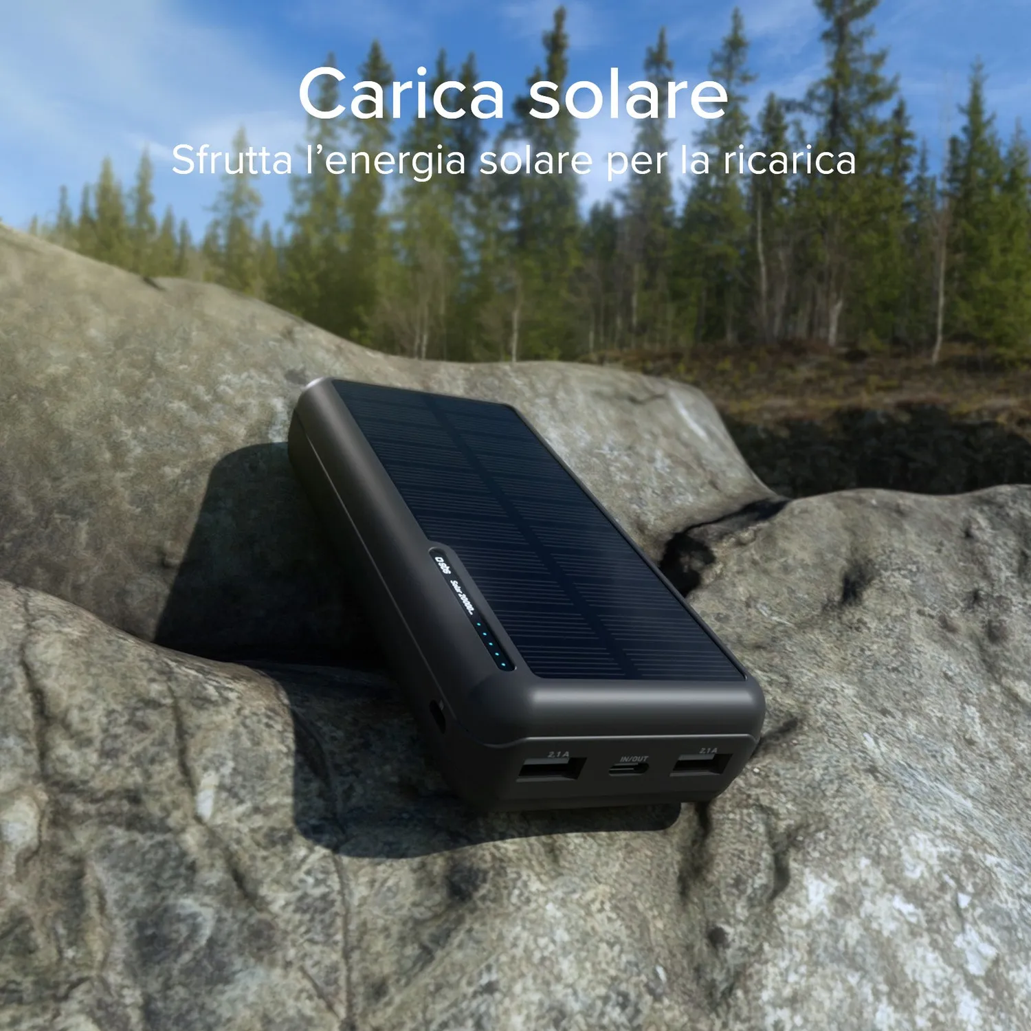 SBS 20.000 mAh Powerbank Solar Outdoor 10W