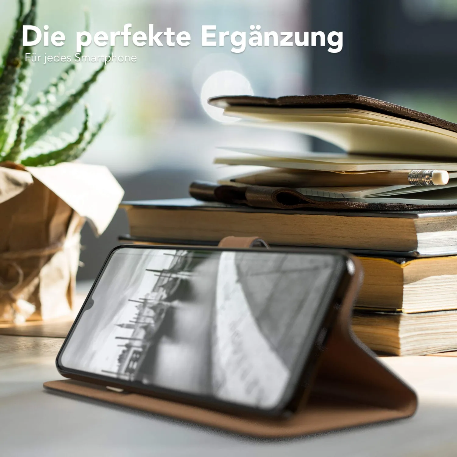 EAZY CASE Mi Note 10 Lite Klapphülle Schwarz