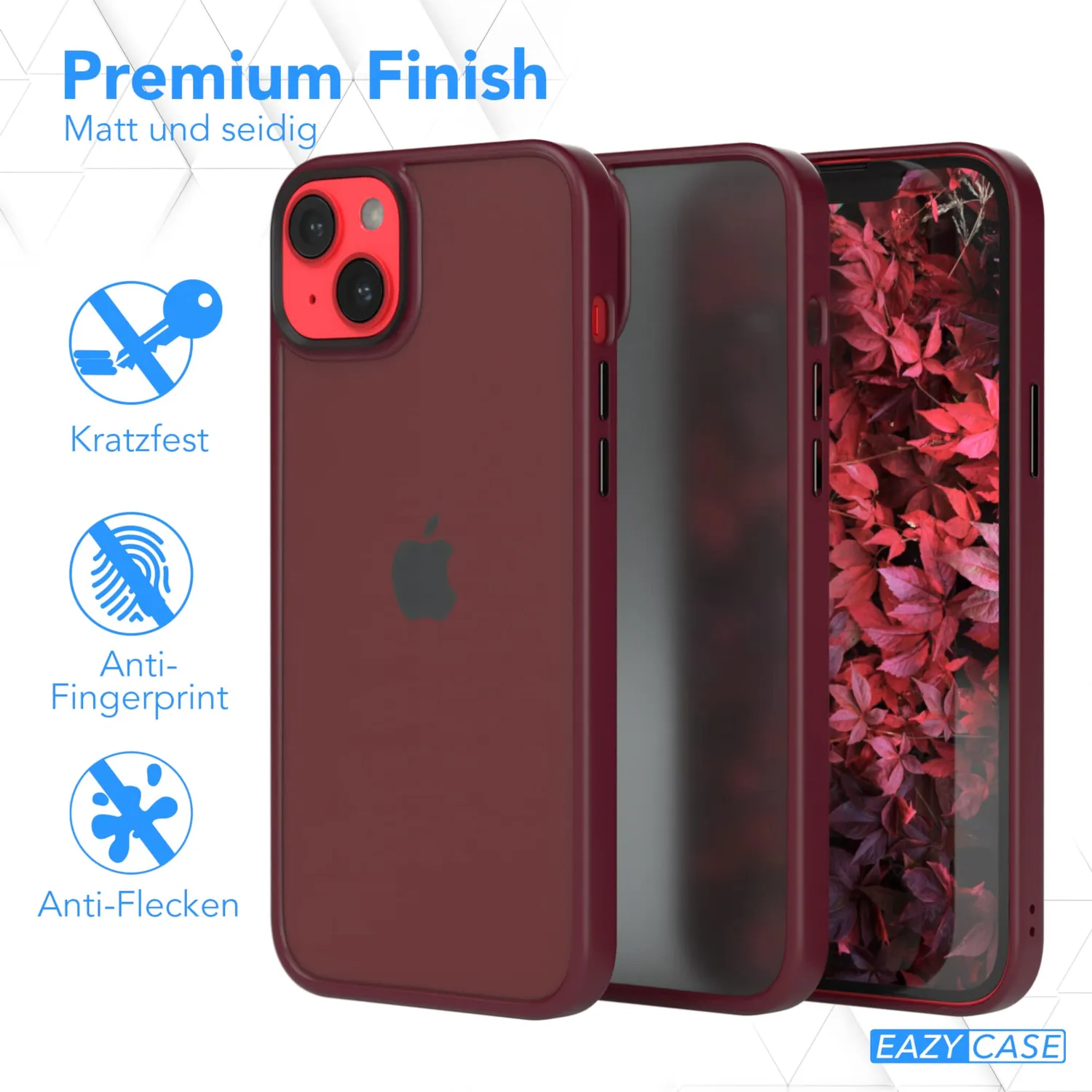 EAZY CASE iPhone 14 Plus Outdoor Hülle Dunkel Rot stoßfest