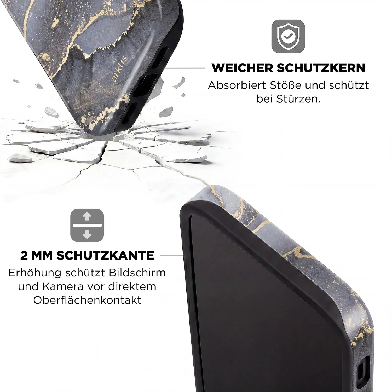 arktis Dusty Marble iPhone 16 Hülle Marble MagSafe