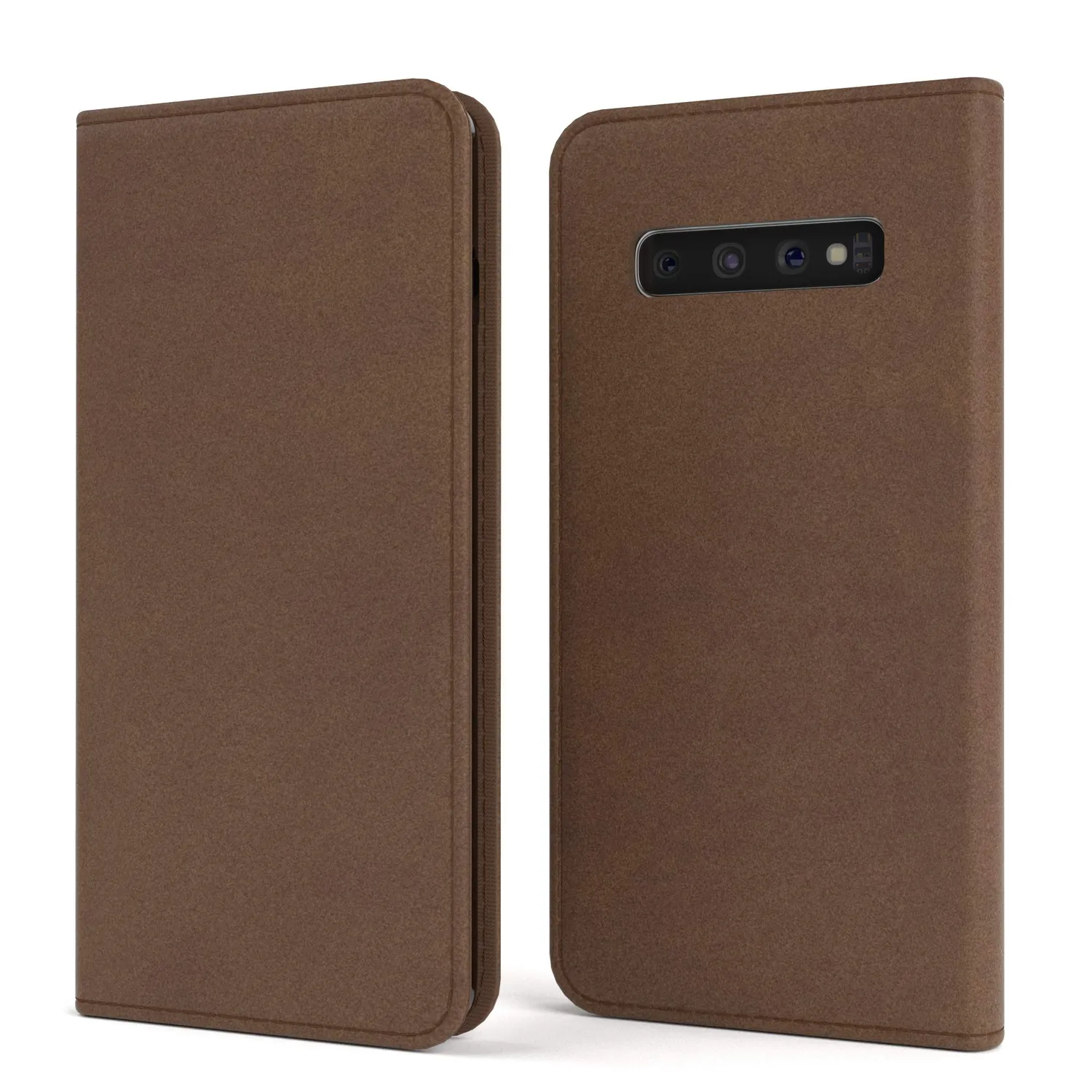 EAZY CASE Galaxy S10 Klapphülle Schwarz Kunstleder