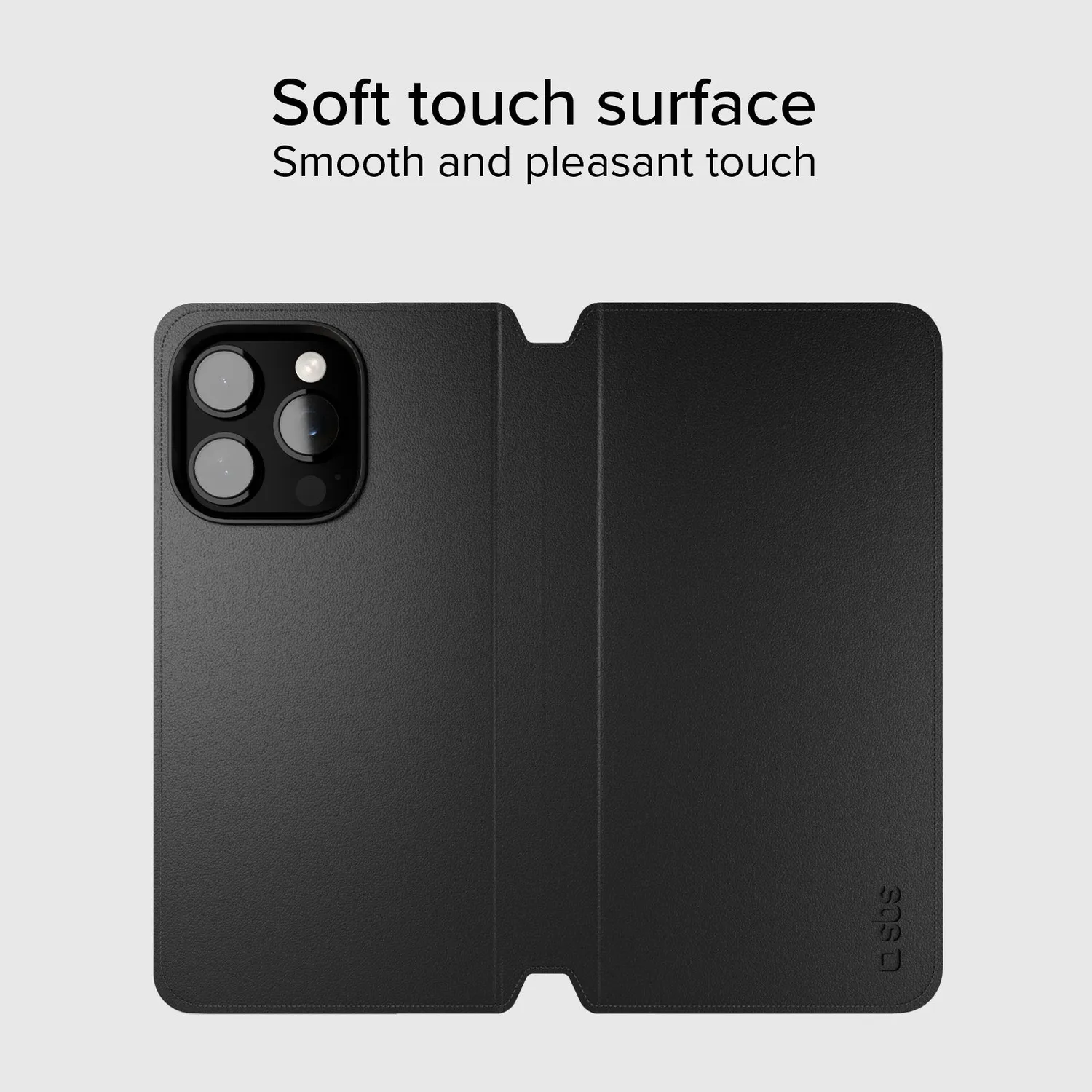 SBS Book iPhone 16 Pro Hülle Schwarz mit MagSafe
