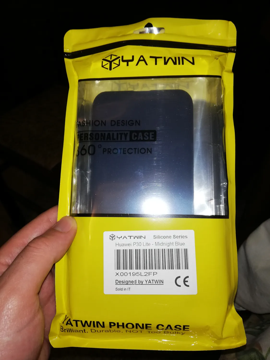 YATWIN Huawei P30 Lite Silikonhülle Blau Mikrofaser
