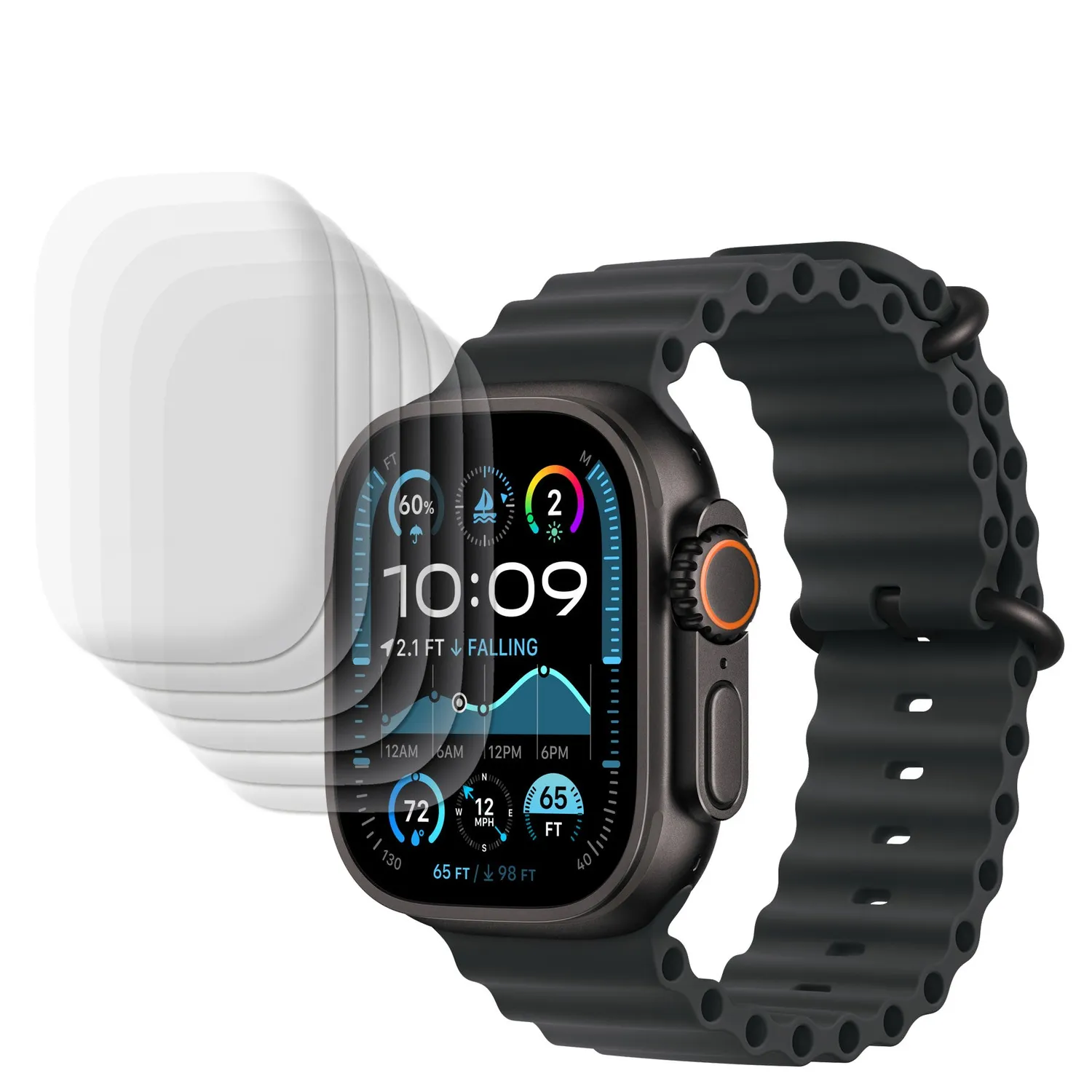 arktis Apple Watch Ultra Schutzfolie 49mm 6er Set