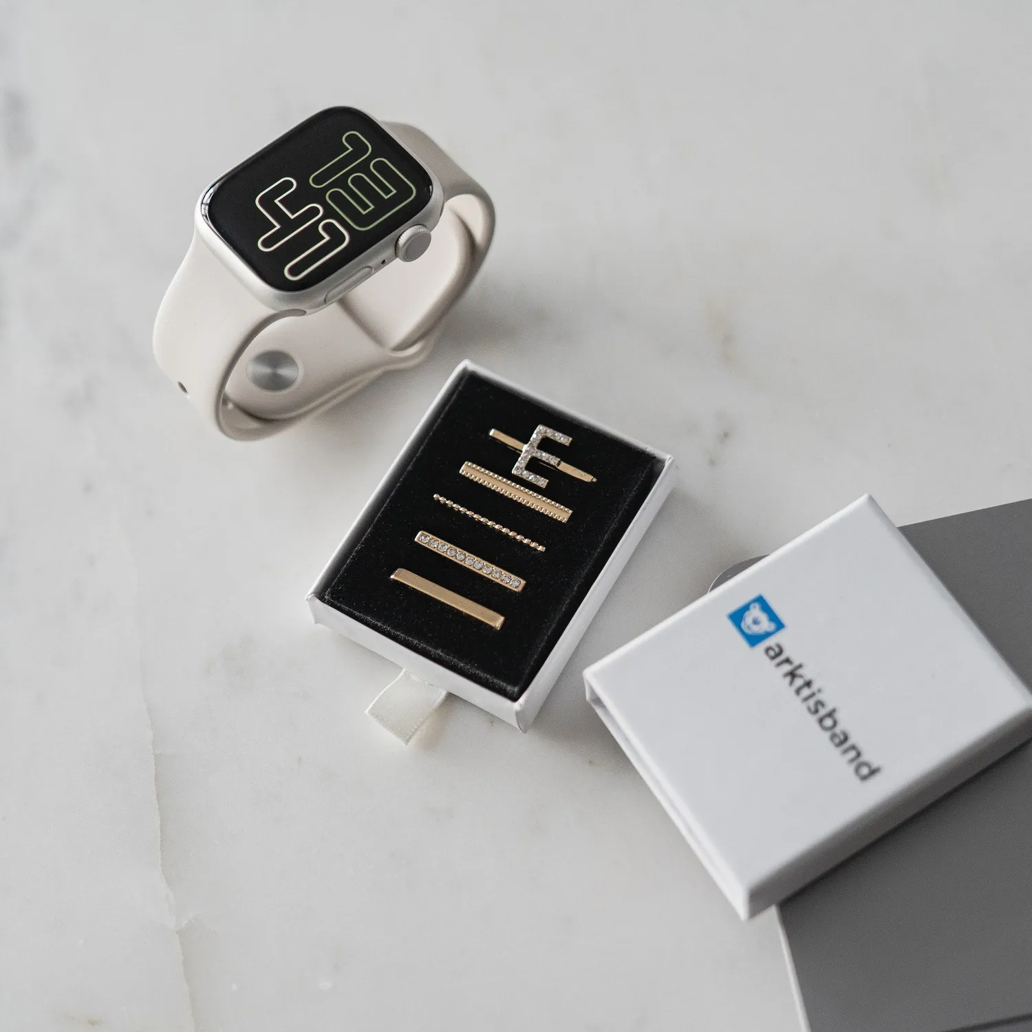 arktisband Apple Watch Charm Buchstabe E Gold