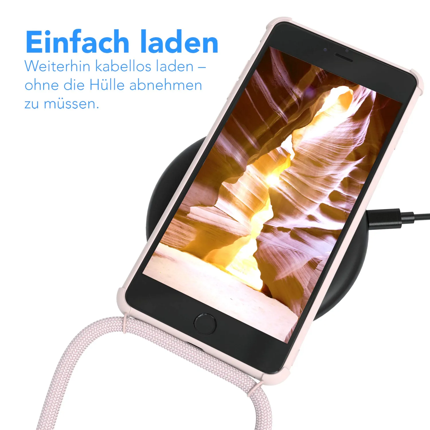 EAZY CASE iPhone 7 Plus 8 Plus Handykette Altrosa