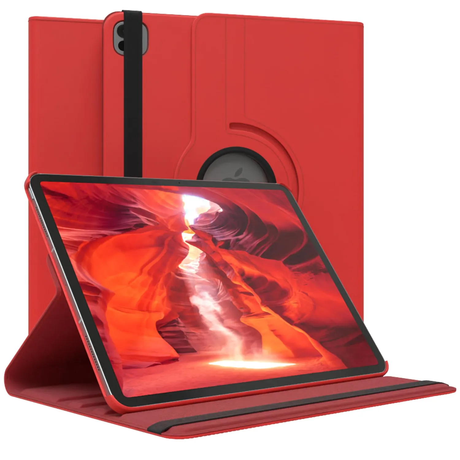 EAZY CASE iPad Pro 12,9 2020 4.Gen Tablethülle Schwarz 360° drehbar