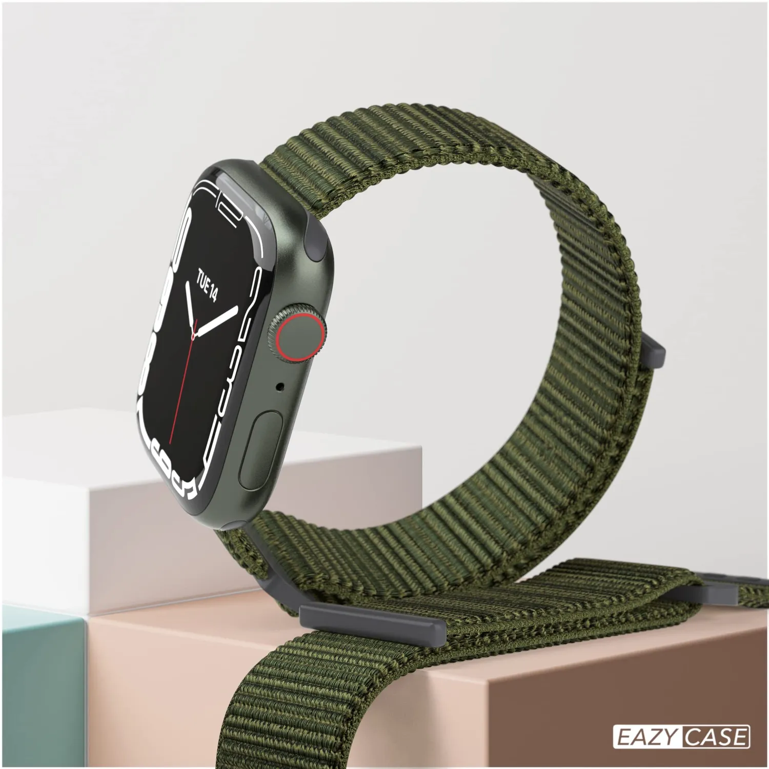 EAZY CASE Apple Watch Sport Loop Armband Grün 38 40 41mm Nylon