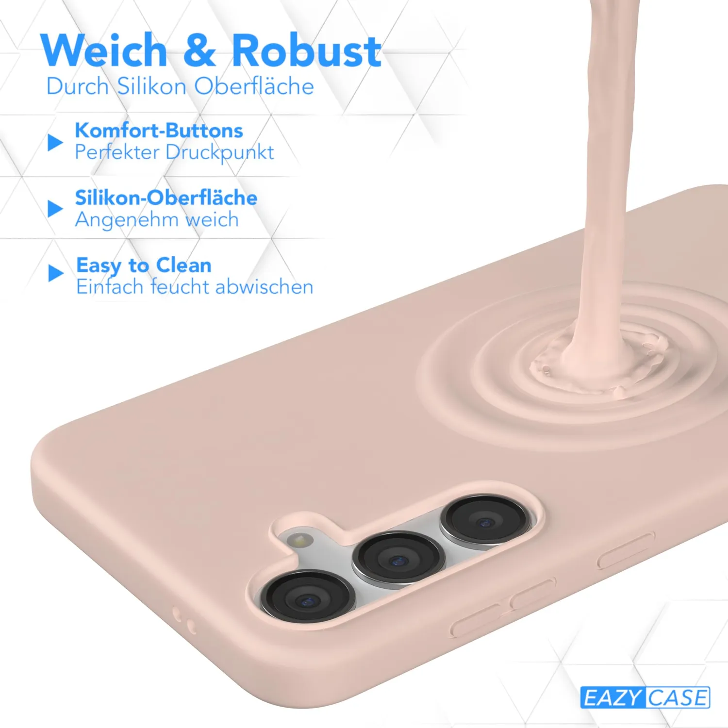 EAZY CASE Galaxy S24 Plus Premium Silikonhülle nude rosa