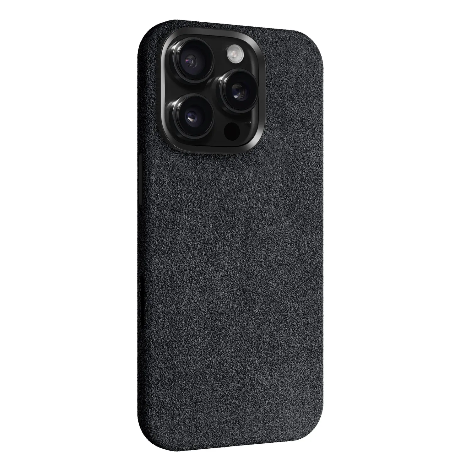 arktis iPhone 15 Pro Max Alcantara Hülle Schwarz