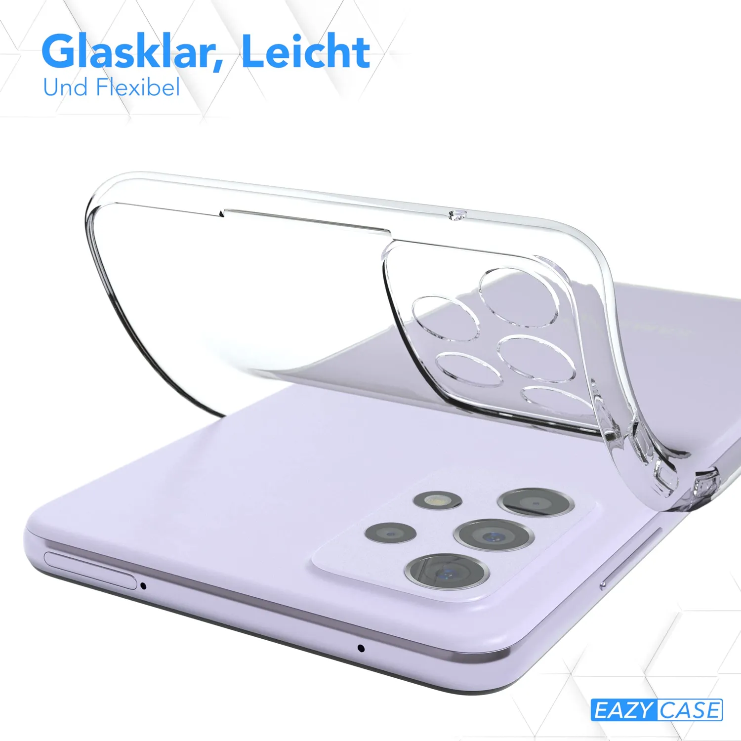 EAZY CASE Galaxy A52 Silikonhülle Transparent 0,8 mm