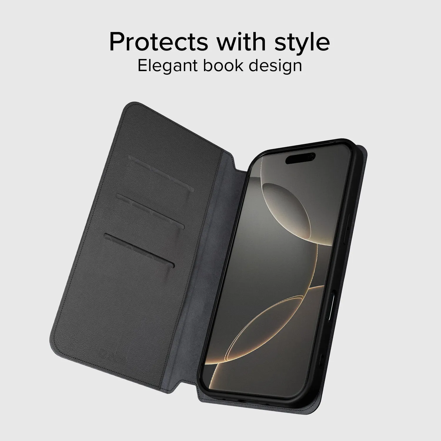 SBS Book iPhone 16 Pro Hülle Schwarz mit MagSafe
