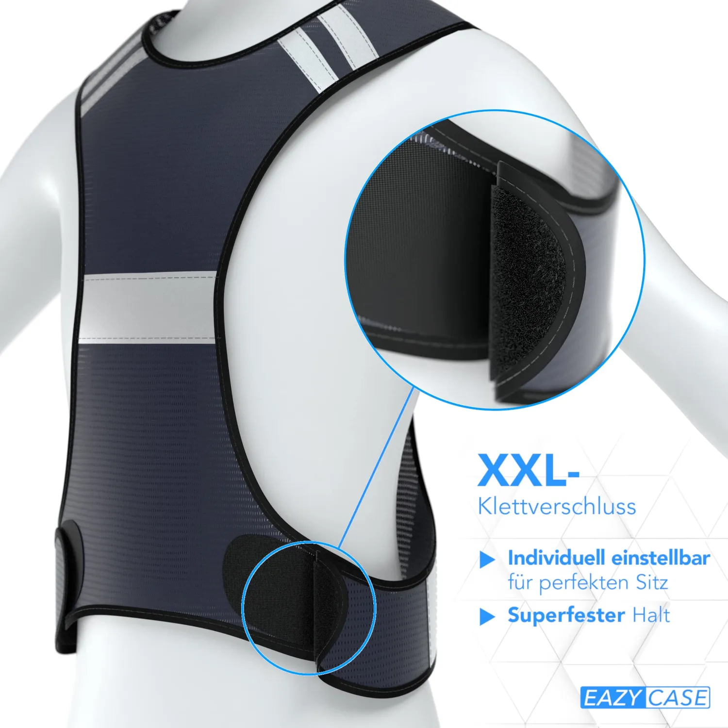 EAZY CASE Reflektorweste Sicherheitsweste Blau XS-L