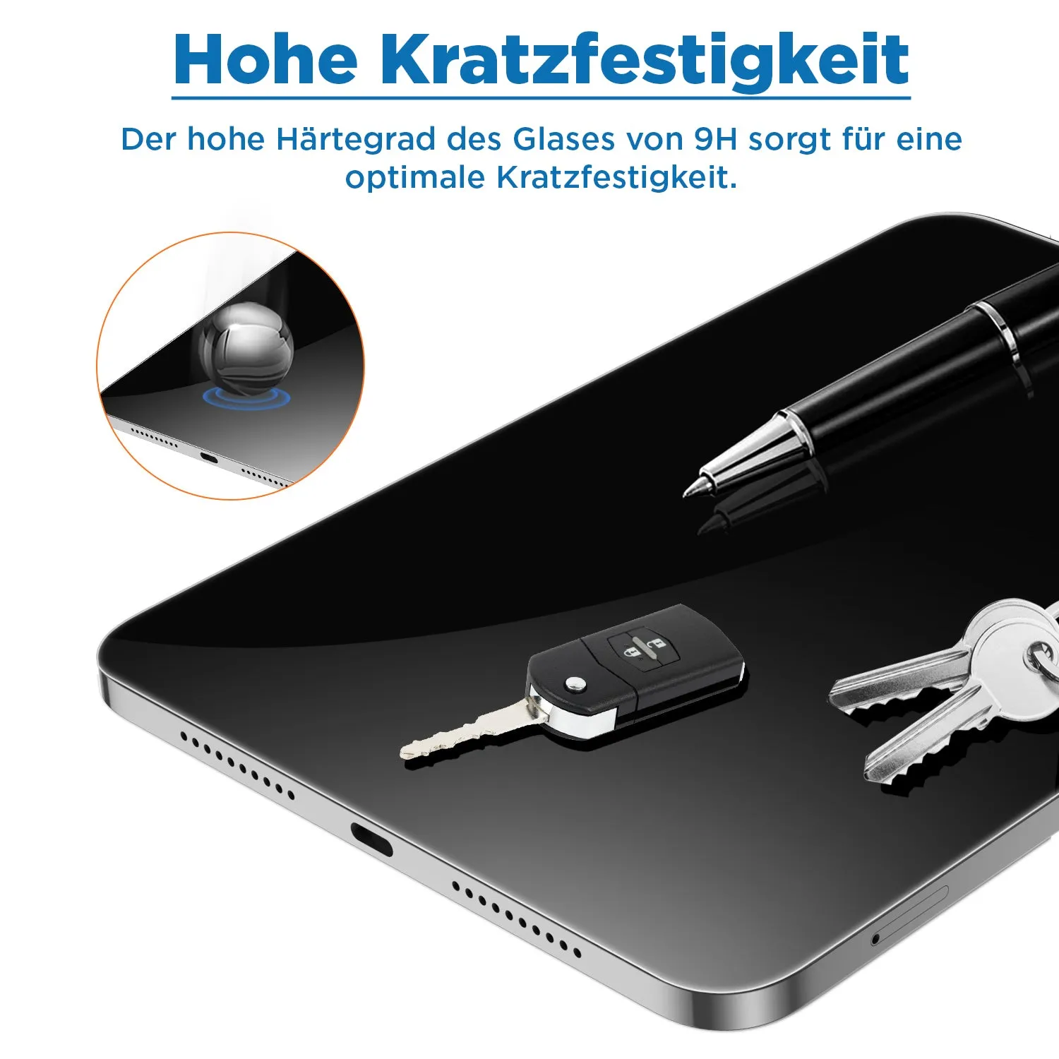 arktis REVOLUTION iPad Panzerglas mit Rahmen