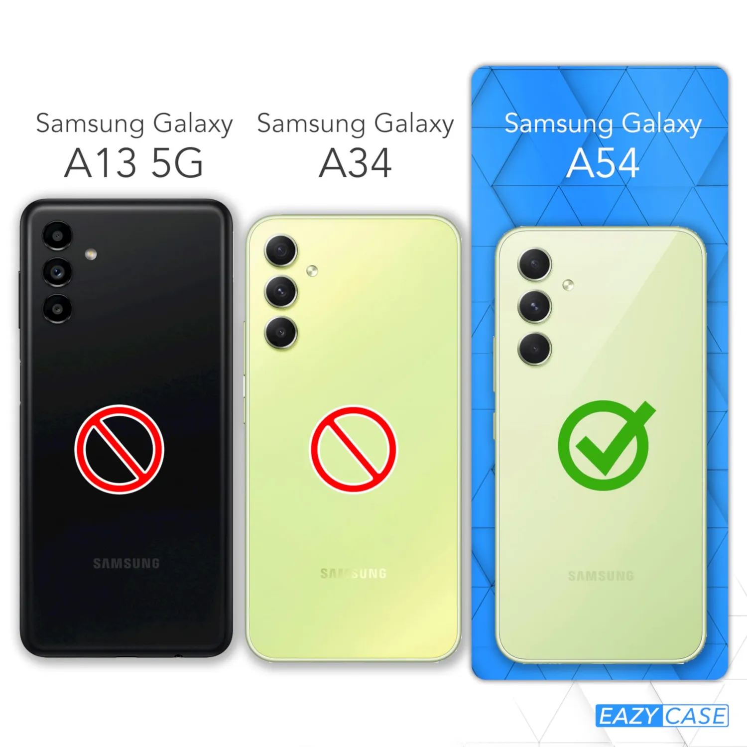EAZY CASE Galaxy A54 Klapphülle Schwarz Book Kunstleder
