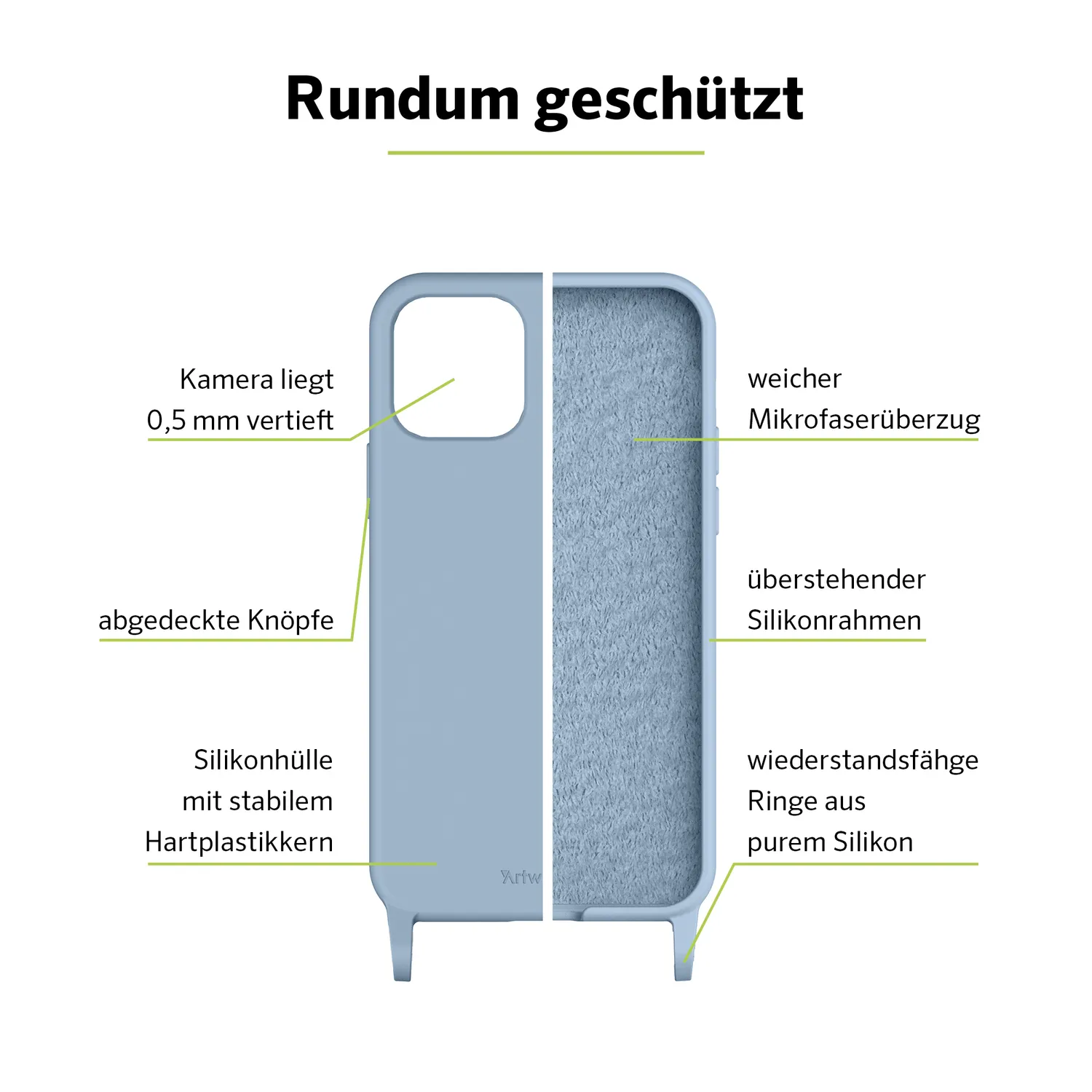 Artwizz HangOn Case iPhone 12 Pro Max Handykette Nordic-Blue