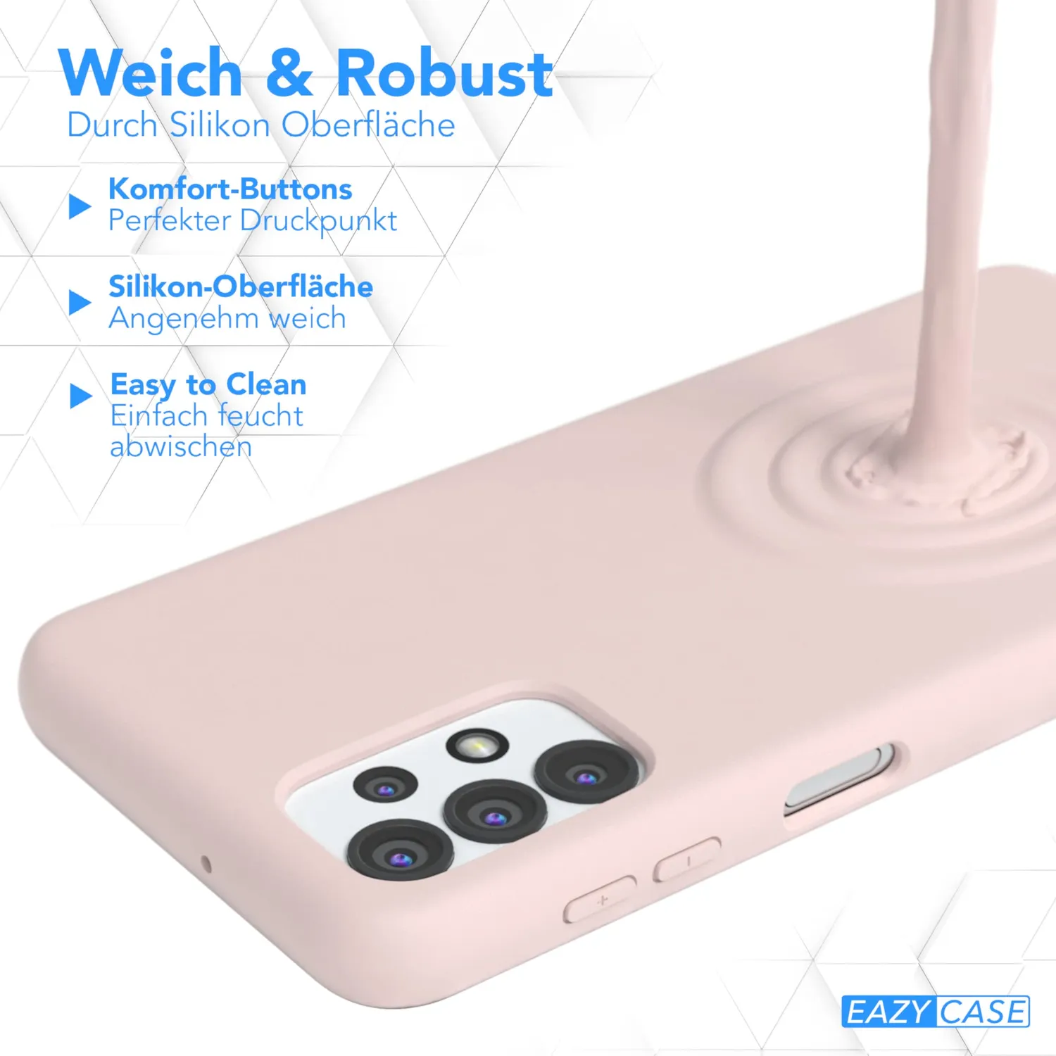 EAZY CASE Galaxy A32 5G Handykette Alt Rosa Silikon