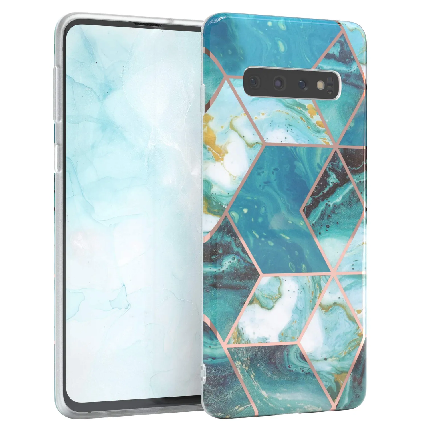 EAZY CASE Galaxy S10 Handyhülle IMD Karte Schwarz ultradünn