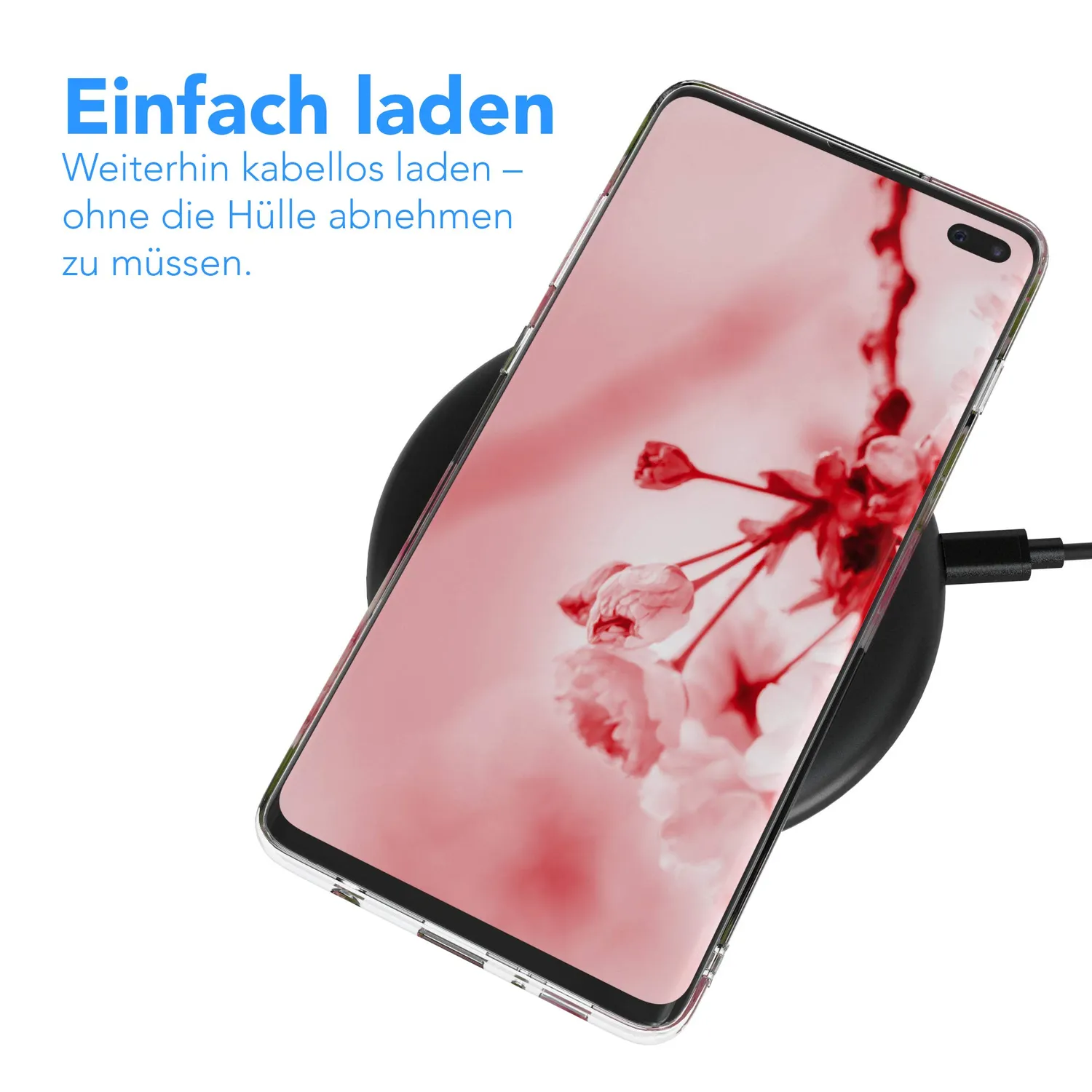 EAZY CASE Galaxy S10 Plus Hülle Blumen Transparent Rosen