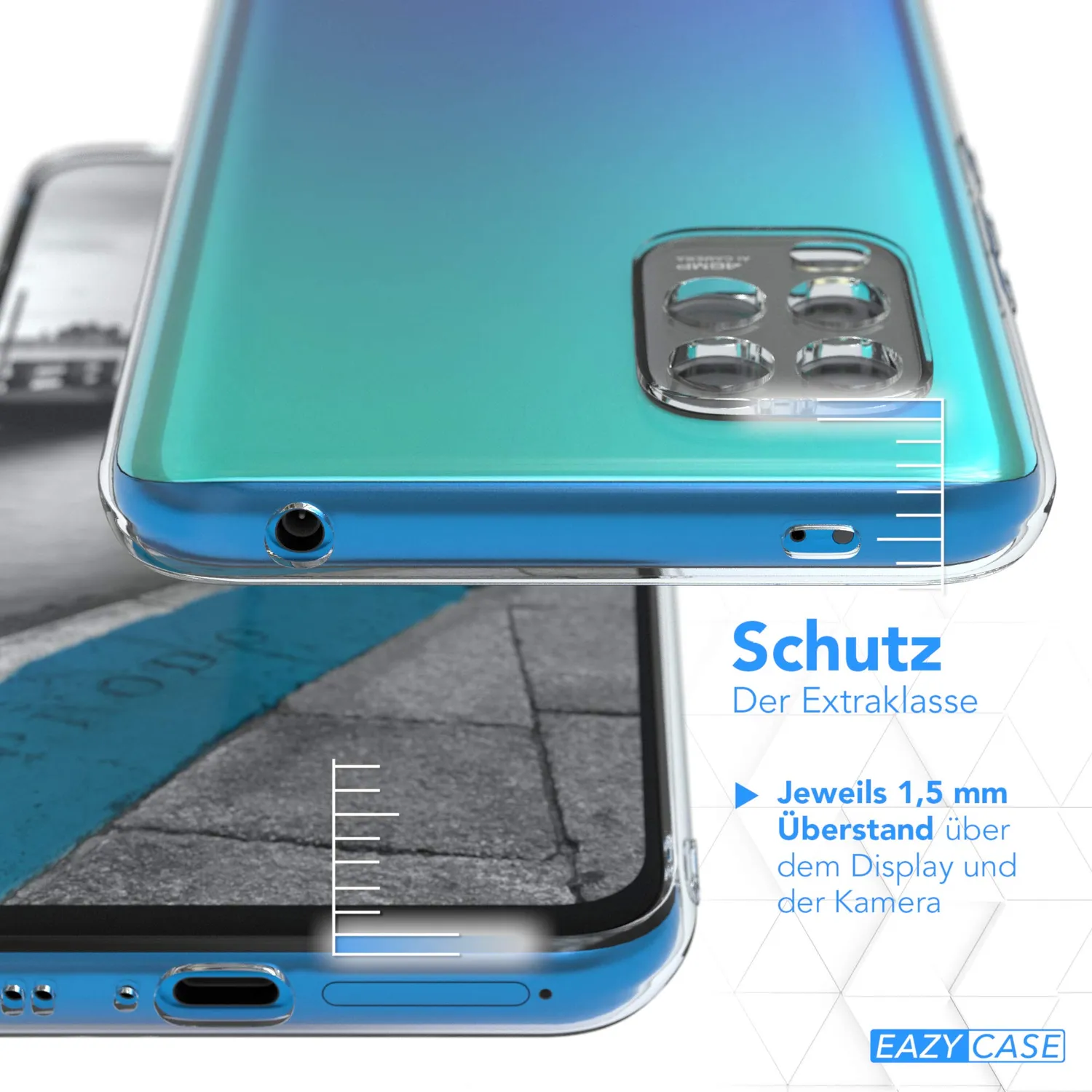 EAZY CASE Mi 10 Lite Silikonhülle Transparent ultra dünn