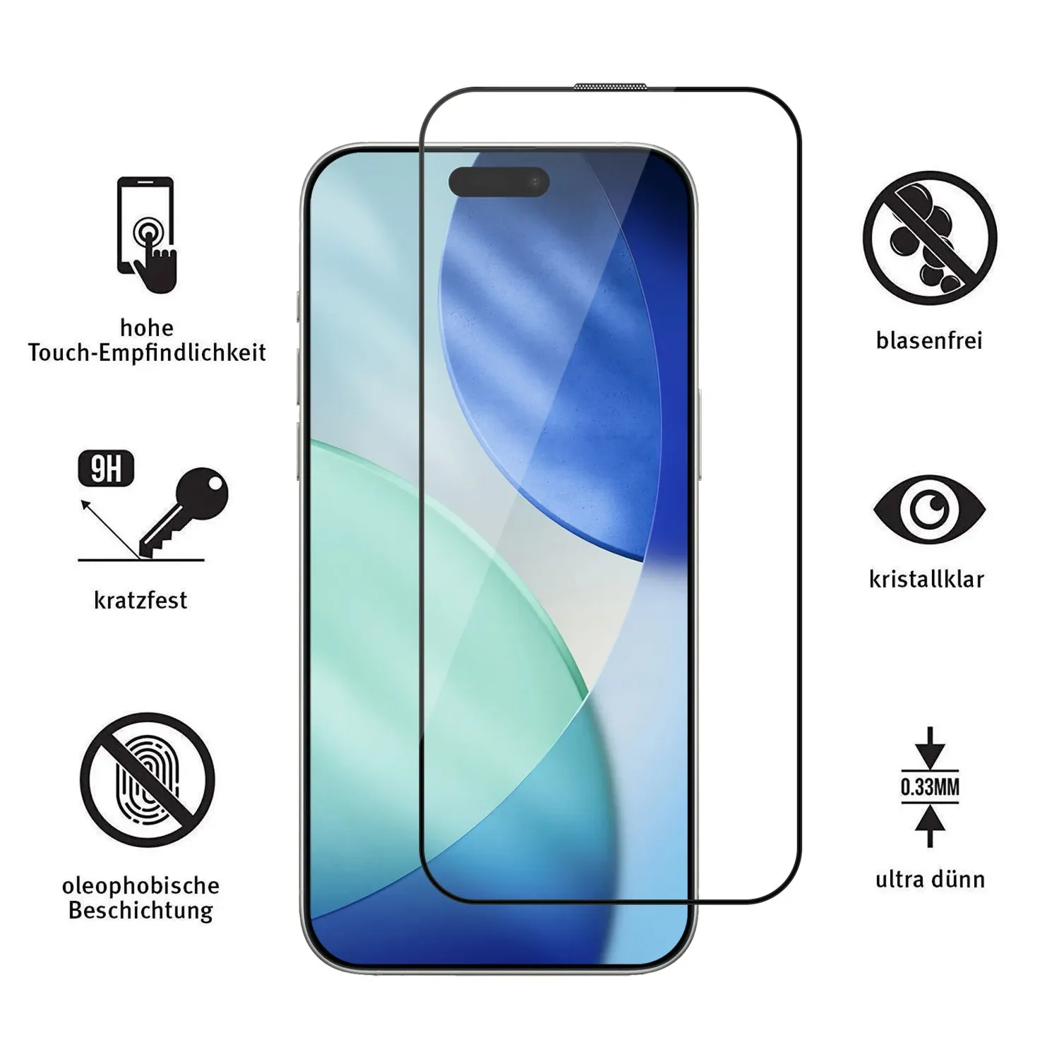 arktis iPhone 17 Matt Panzerglas 2 Stück entspiegelt