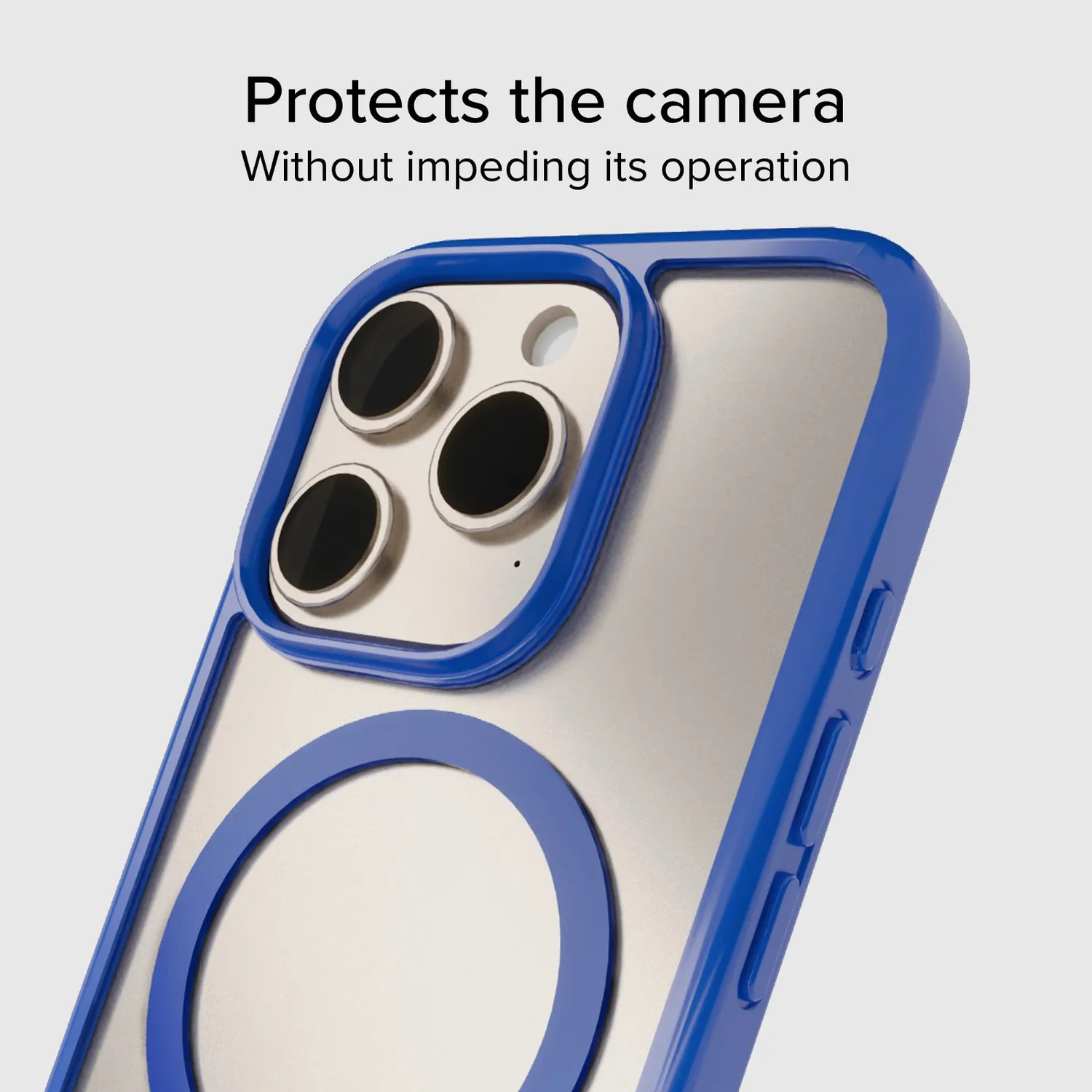 SBS iPhone 16 Pro Hülle MagSafe transparent Blau