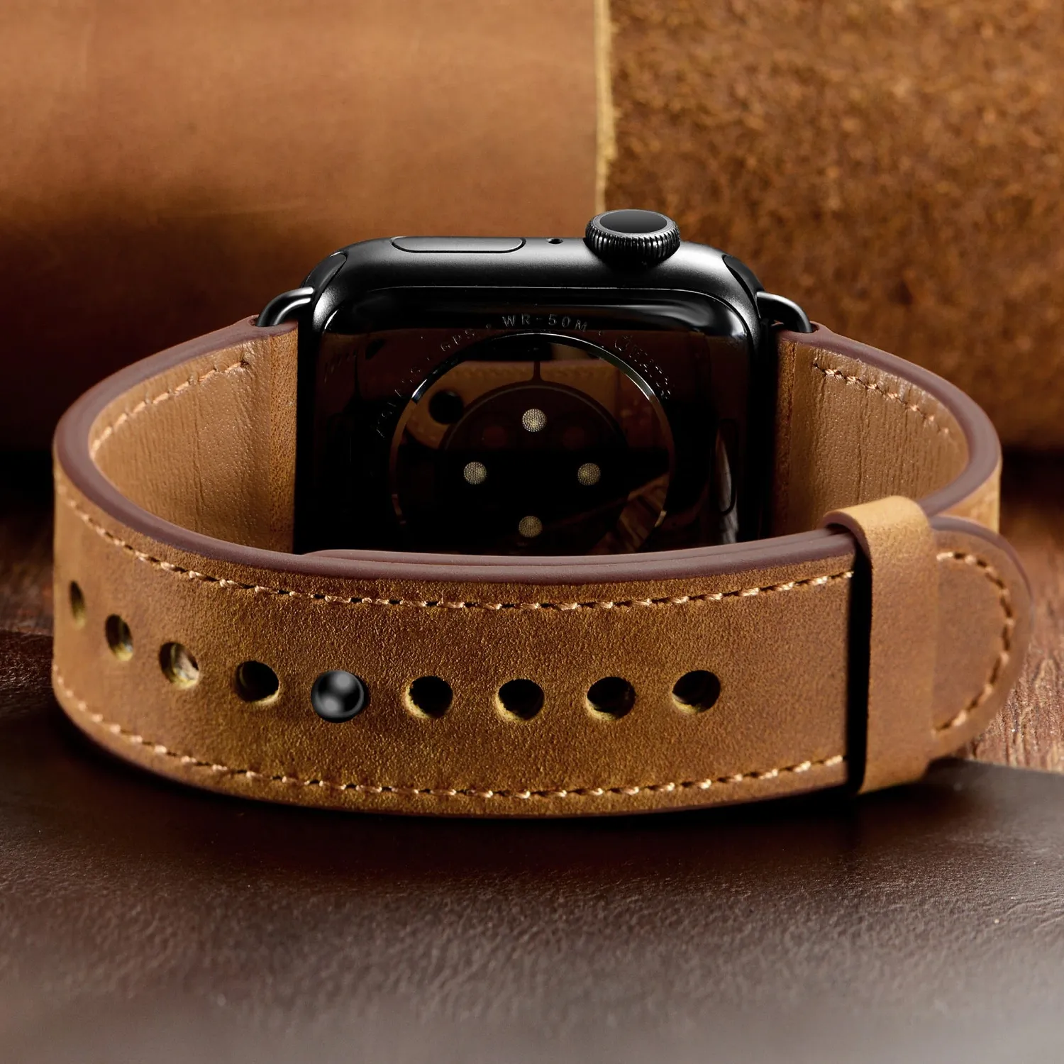 arktisband Vintage Apple Watch Armband Retro Braun 49/46/45/44mm