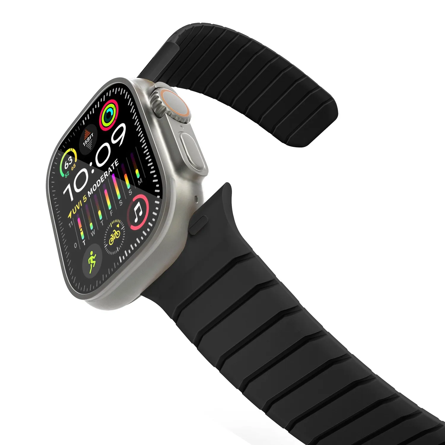 arktiband MagFlow Apple Watch Armband Schwarz 46mm