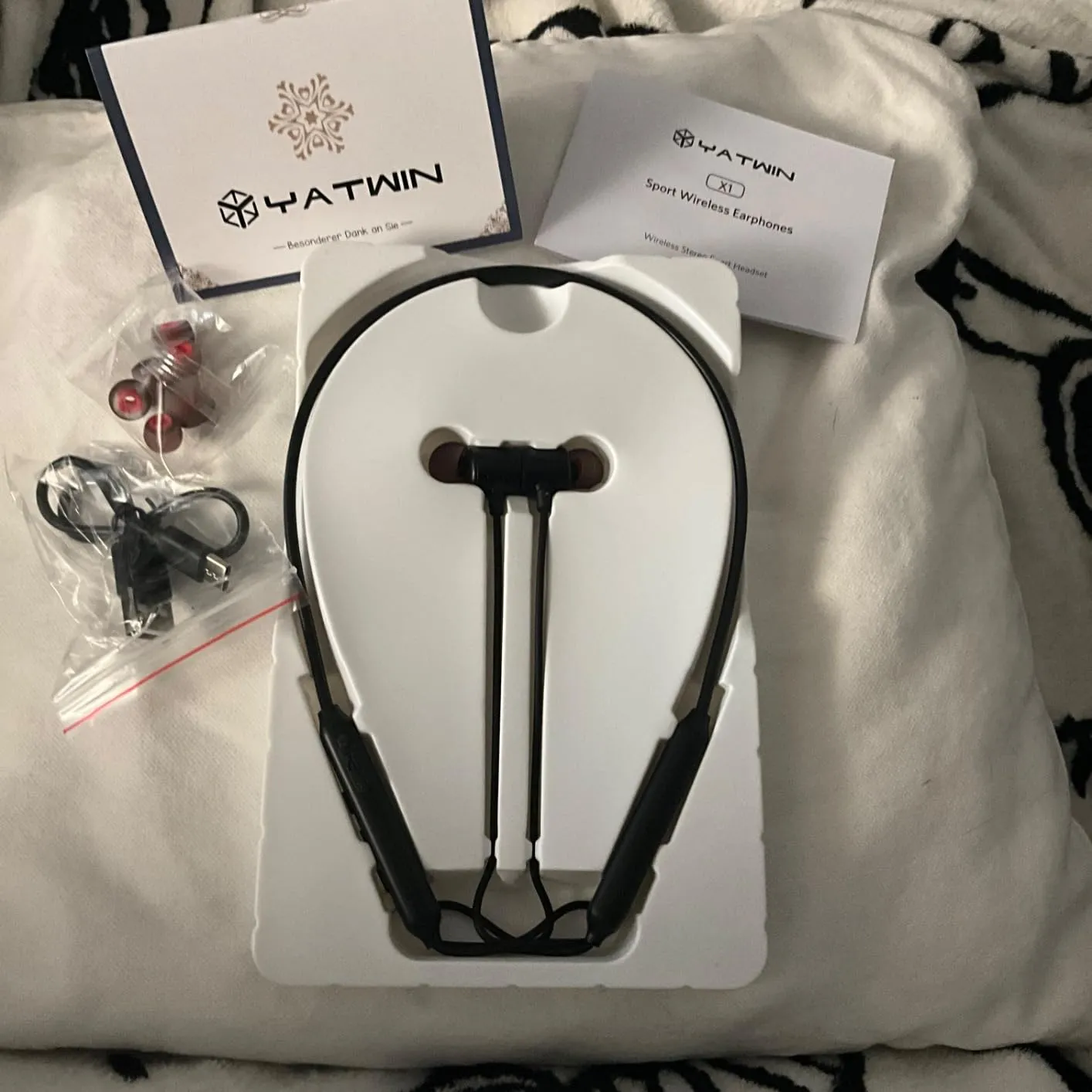 YATWIN Sport Bluetooth Kopfhörer In-Ear Schwarz IPX7