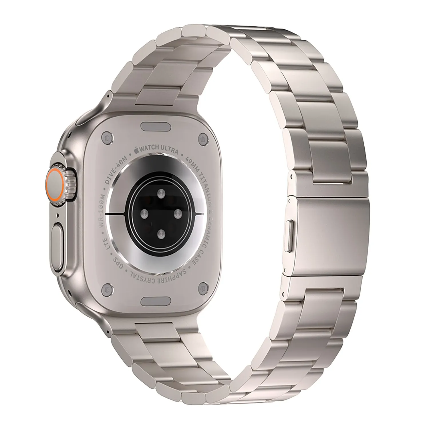 arktis Prime Titan Gliederarmband Apple Watch Natur 49 mm matt