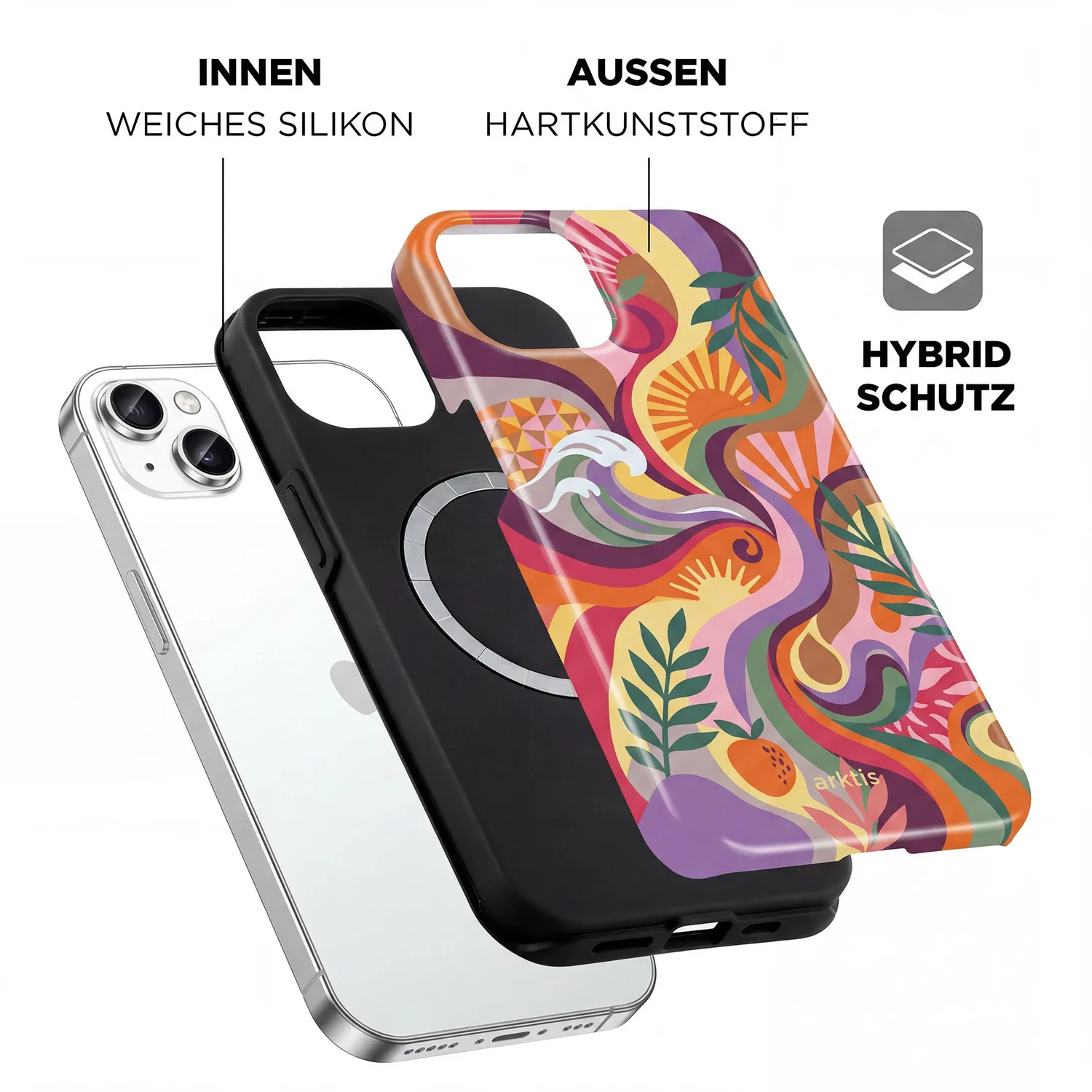 arktis Summer iPhone 14 Hülle MagSafe Print