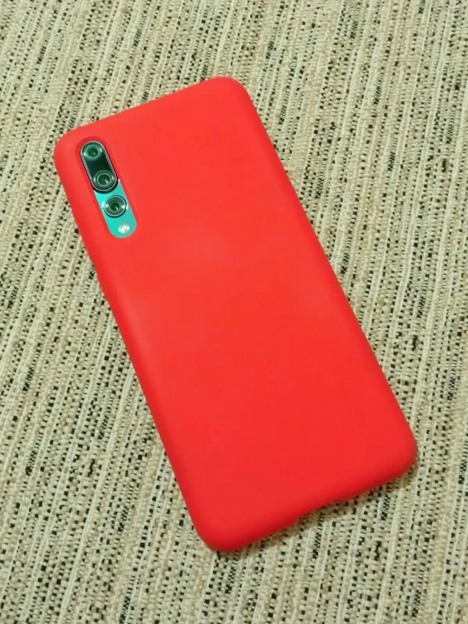YATWIN Huawei P20 Pro Silikonhülle Rot Microfaser