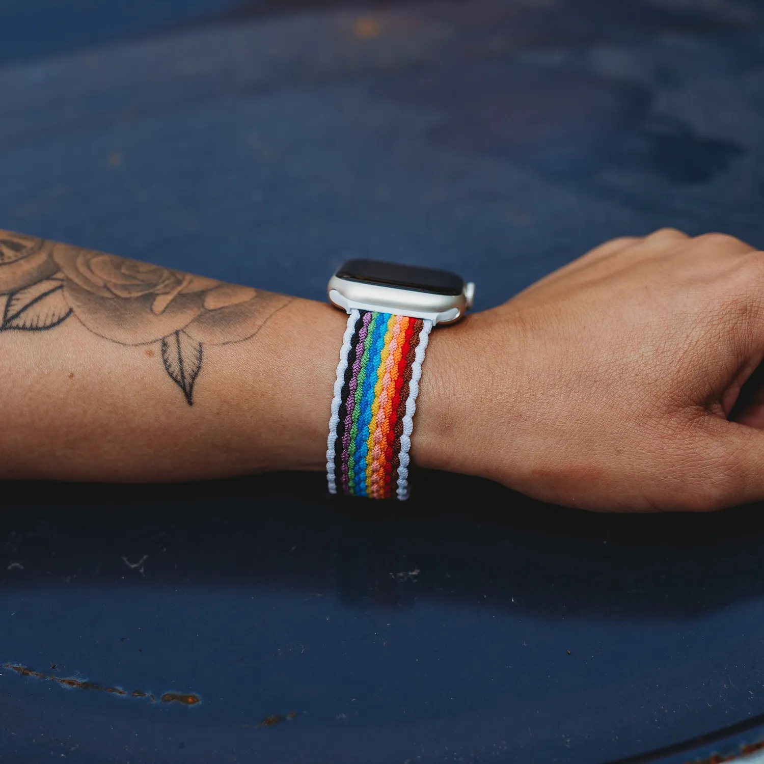 arktisband Apple Watch Armband Casual Rainbow 44mm gefl.