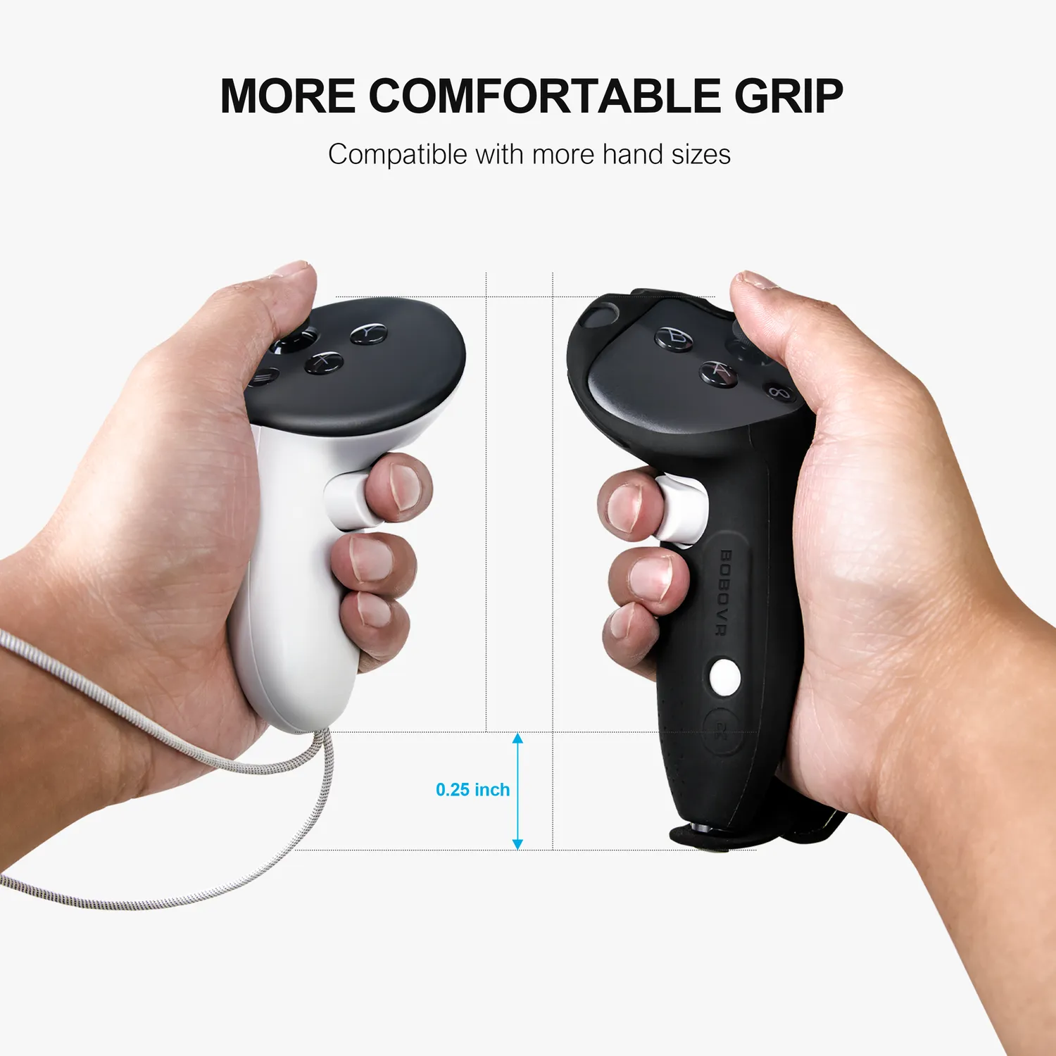BOBOVR G3 Plus Controller-Griffe Quest 3/3S Silikon