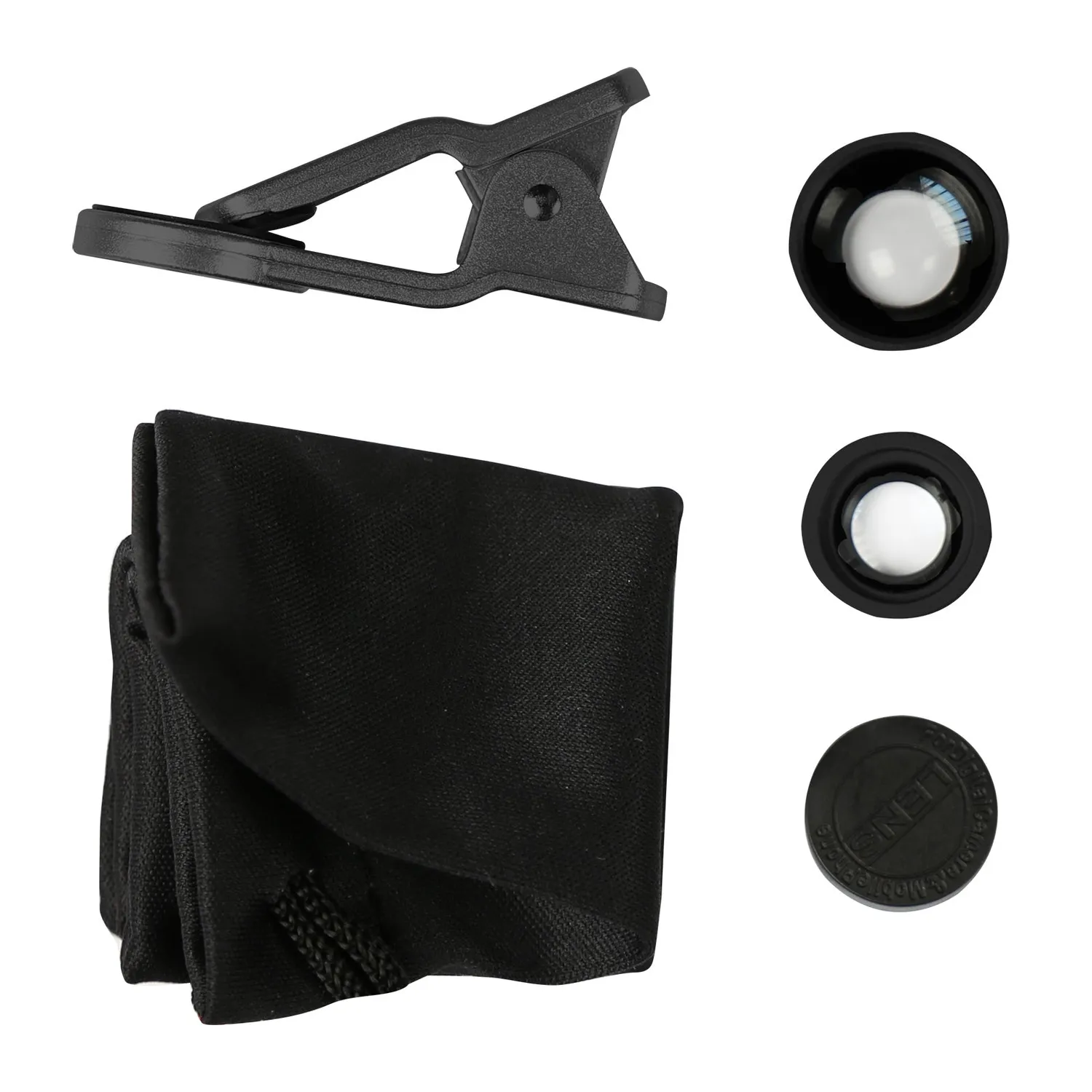 SBS Kit Lenti 4in1 Handy-Linse Fisheye Makro mit Blitz