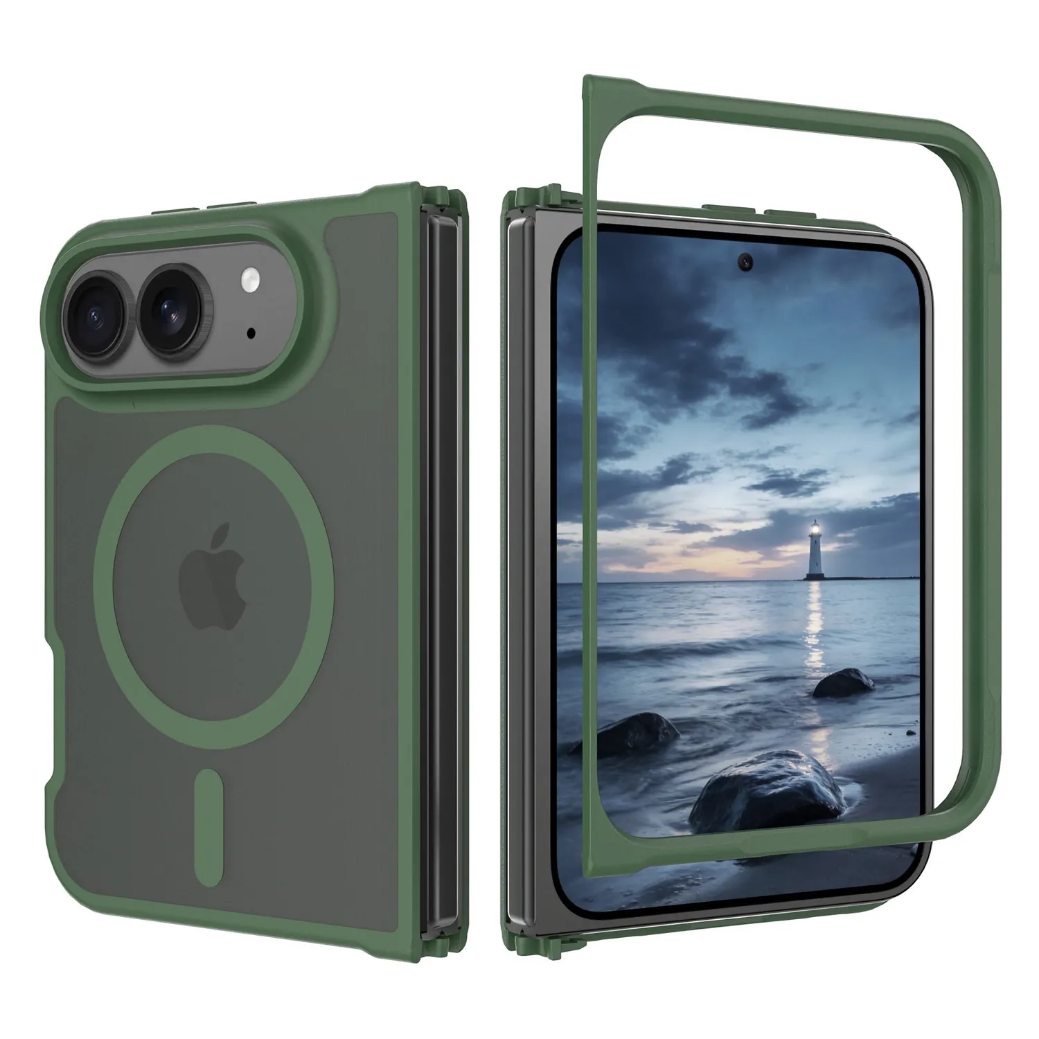 arktis Duo Solid Case MagSafe Hülle Schwarz matt