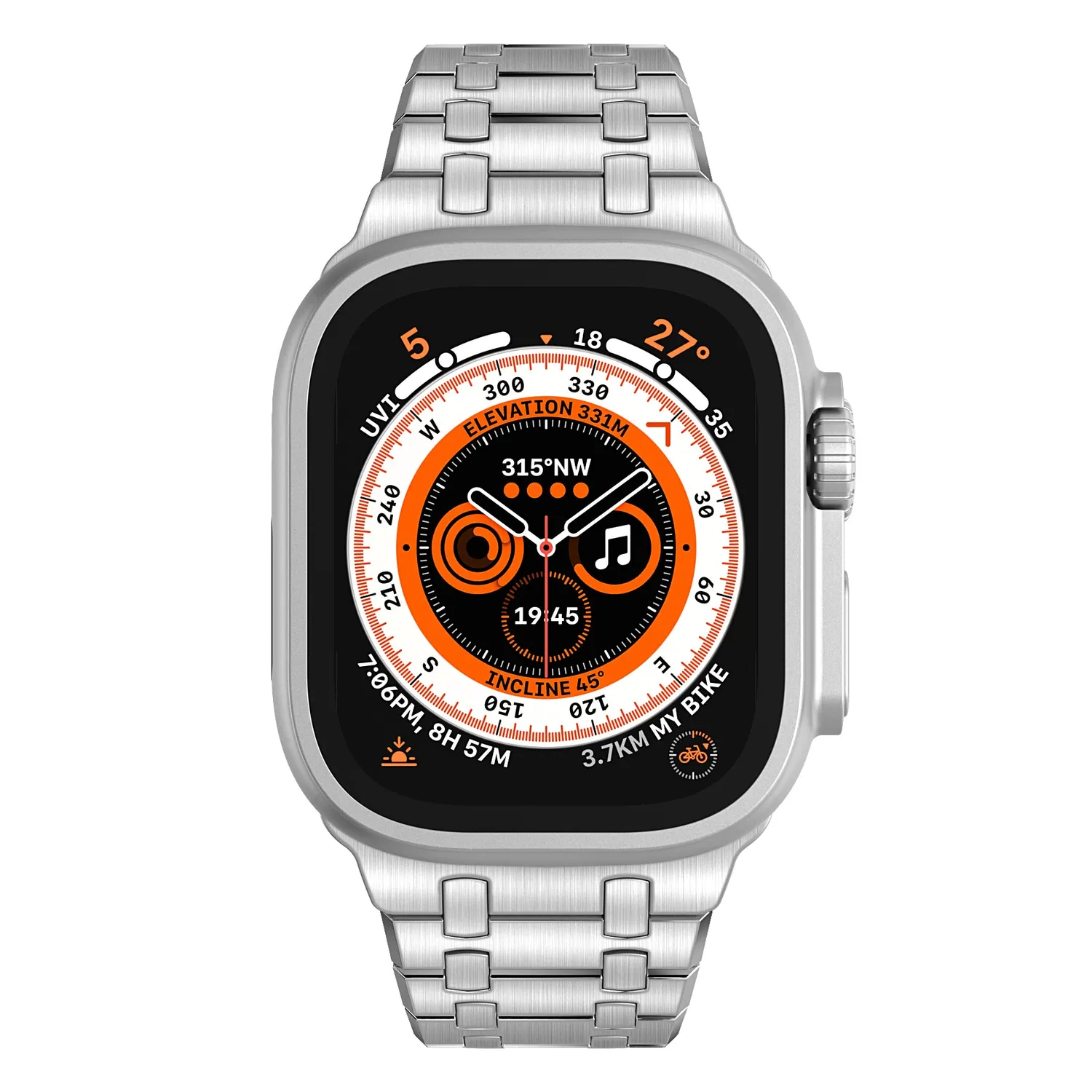 arktisband Symphony Apple Watch Armband Silber 49/46mm