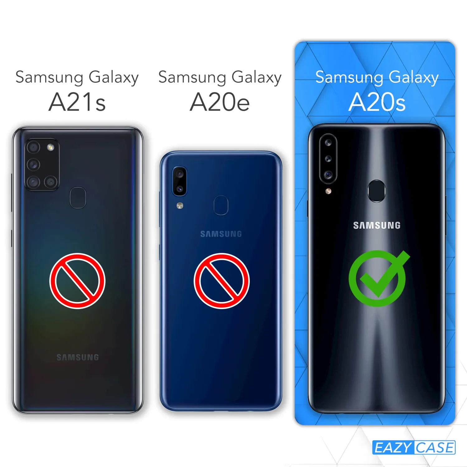 EAZY CASE Galaxy A20s Handykette Anthrazit mit Band