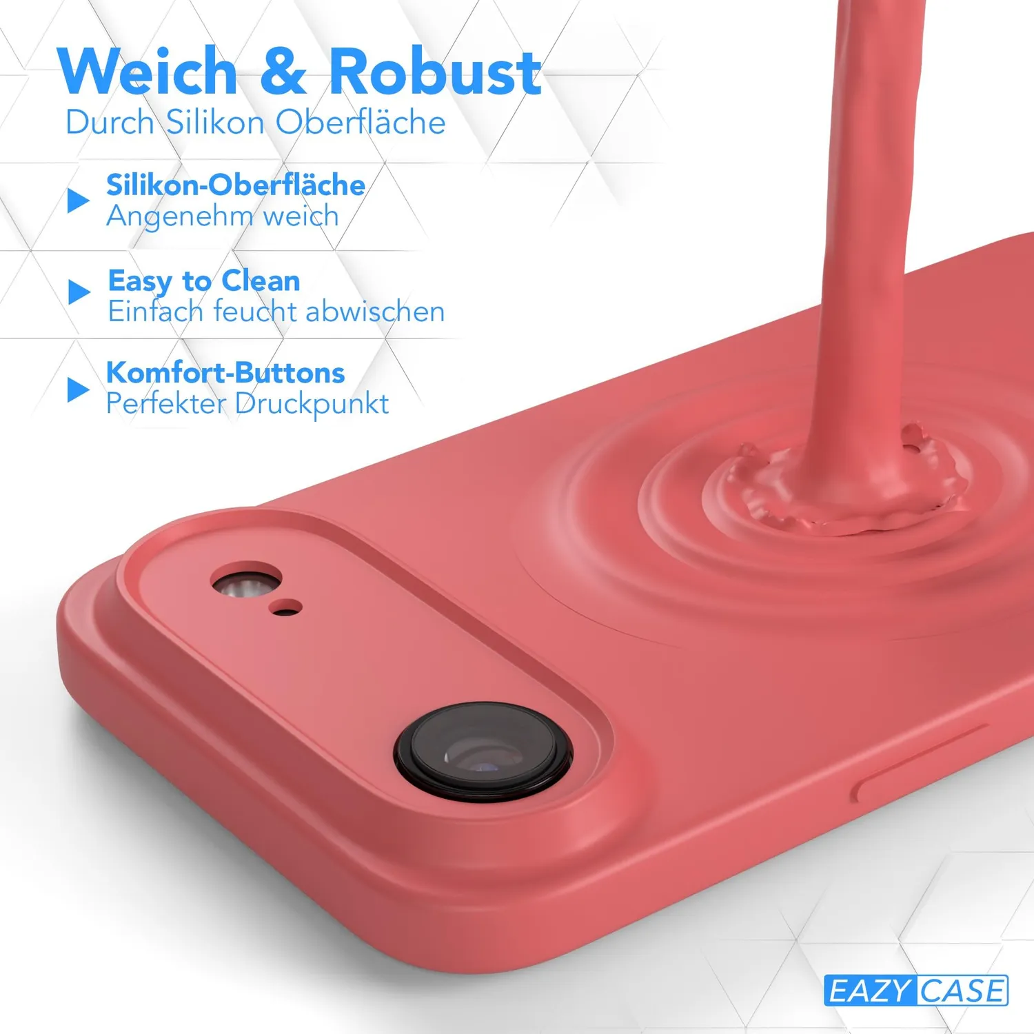 EAZY CASE iPhone Air Silikonhülle Magnet Pastell Rot