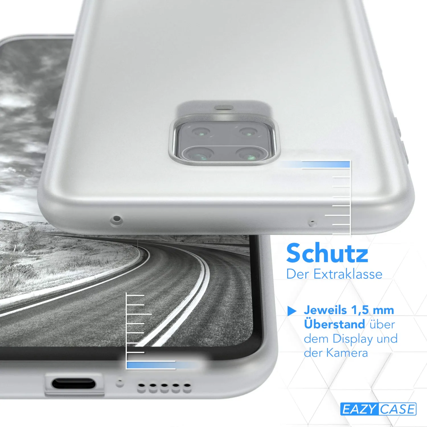 EAZY CASE Redmi Note 9S Silikonhülle Transparent Matt