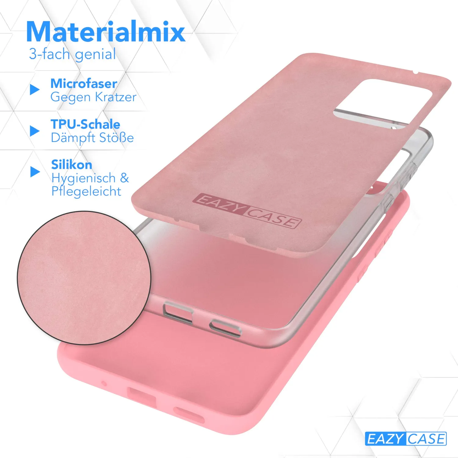 EAZY CASE Nano Silikonhülle Galaxy S20 Ultra Rosa Kameraschutz