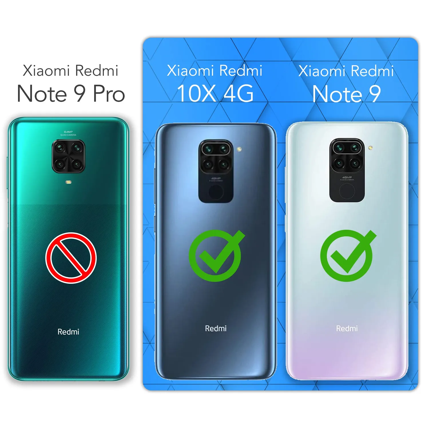 EAZY CASE Redmi Note 9 Klapphülle Schwarz Jeans