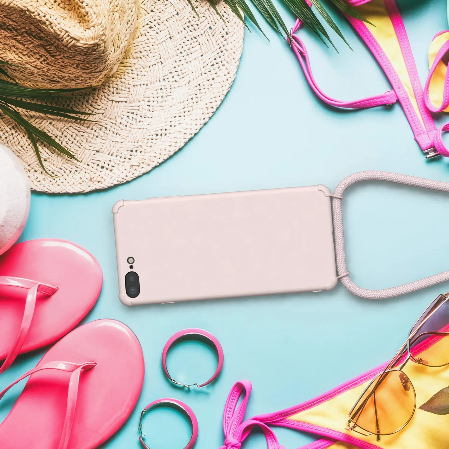 EAZY CASE iPhone 7 Plus 8 Plus Handykette Altrosa