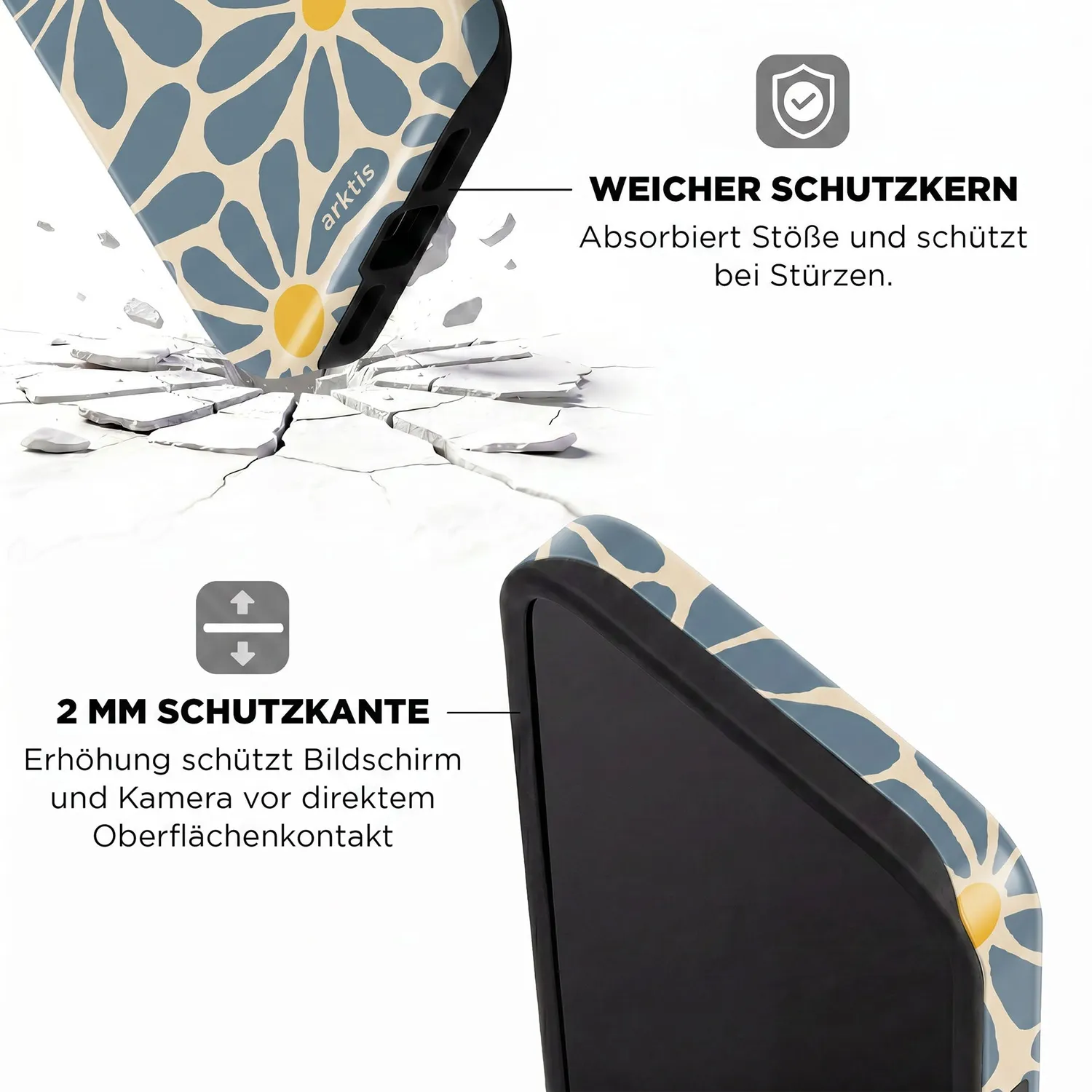 arktis Bloom Party iPhone 17e Hülle MagSafe Print